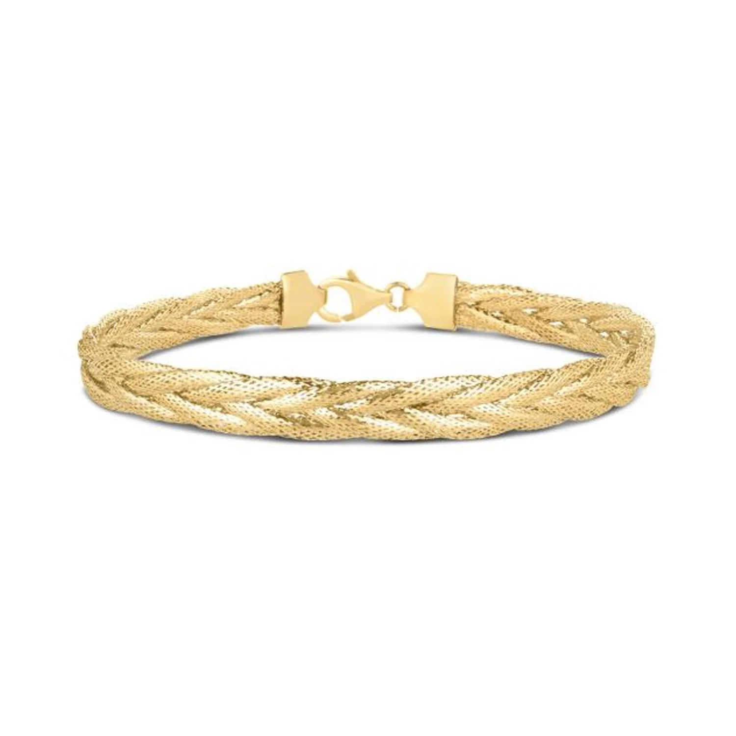 14k Yellow Gold Rapunzel Woven Bracelet (6.00 mm) - Image 4