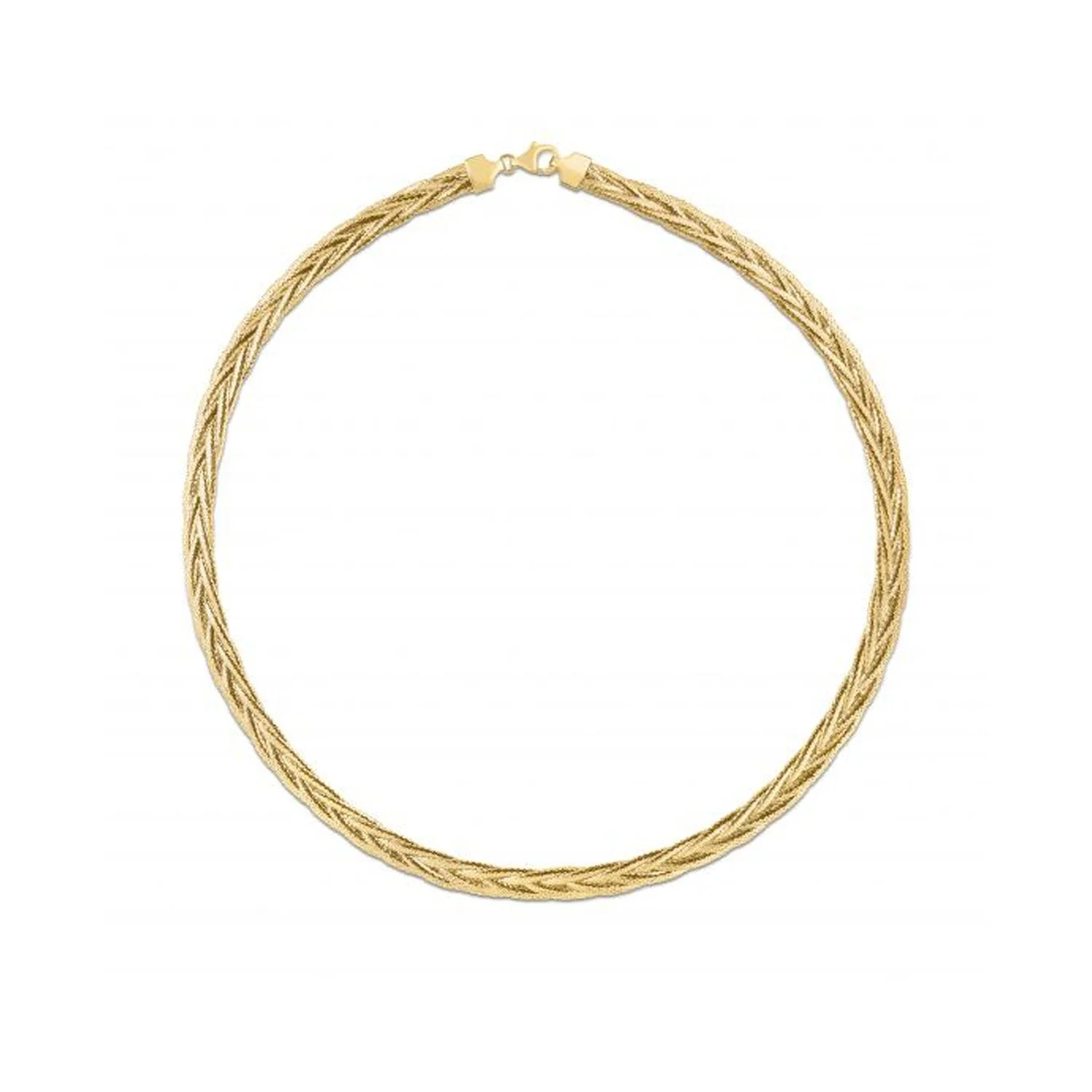 14k Yellow Gold Rapunzel Woven Necklace - Image 2