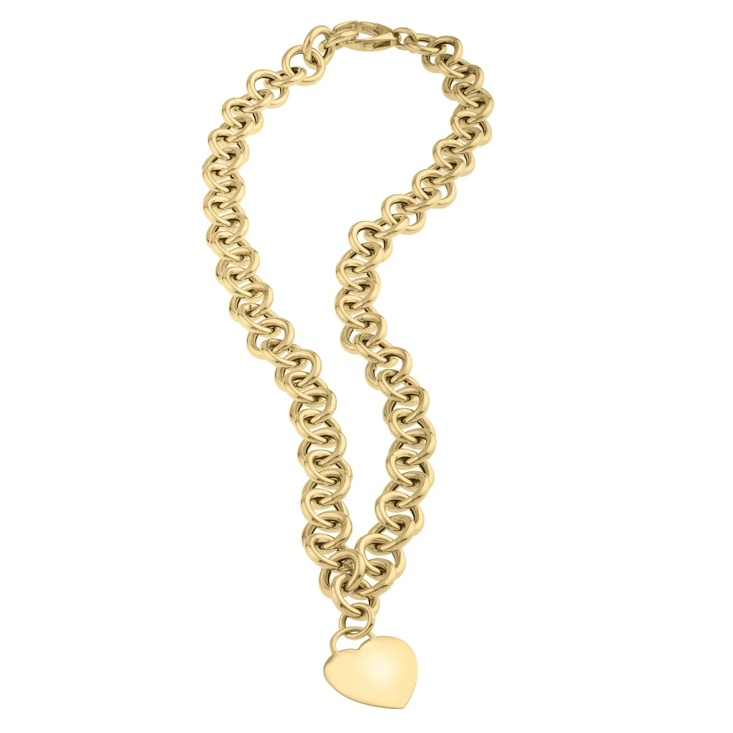 14k Yellow Gold Rolo Link Necklace (11.40 mm) - Image 8