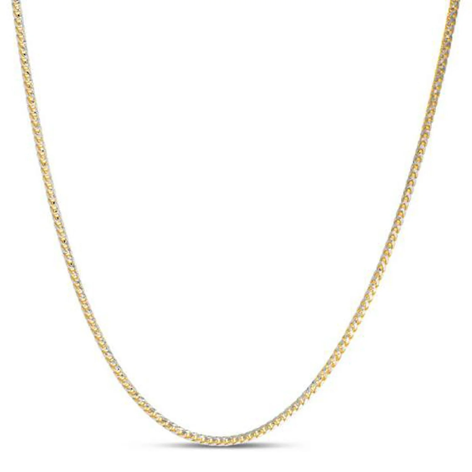 14k Yellow Gold Round Pave Franco Chain (2.30 mm) - Image 2