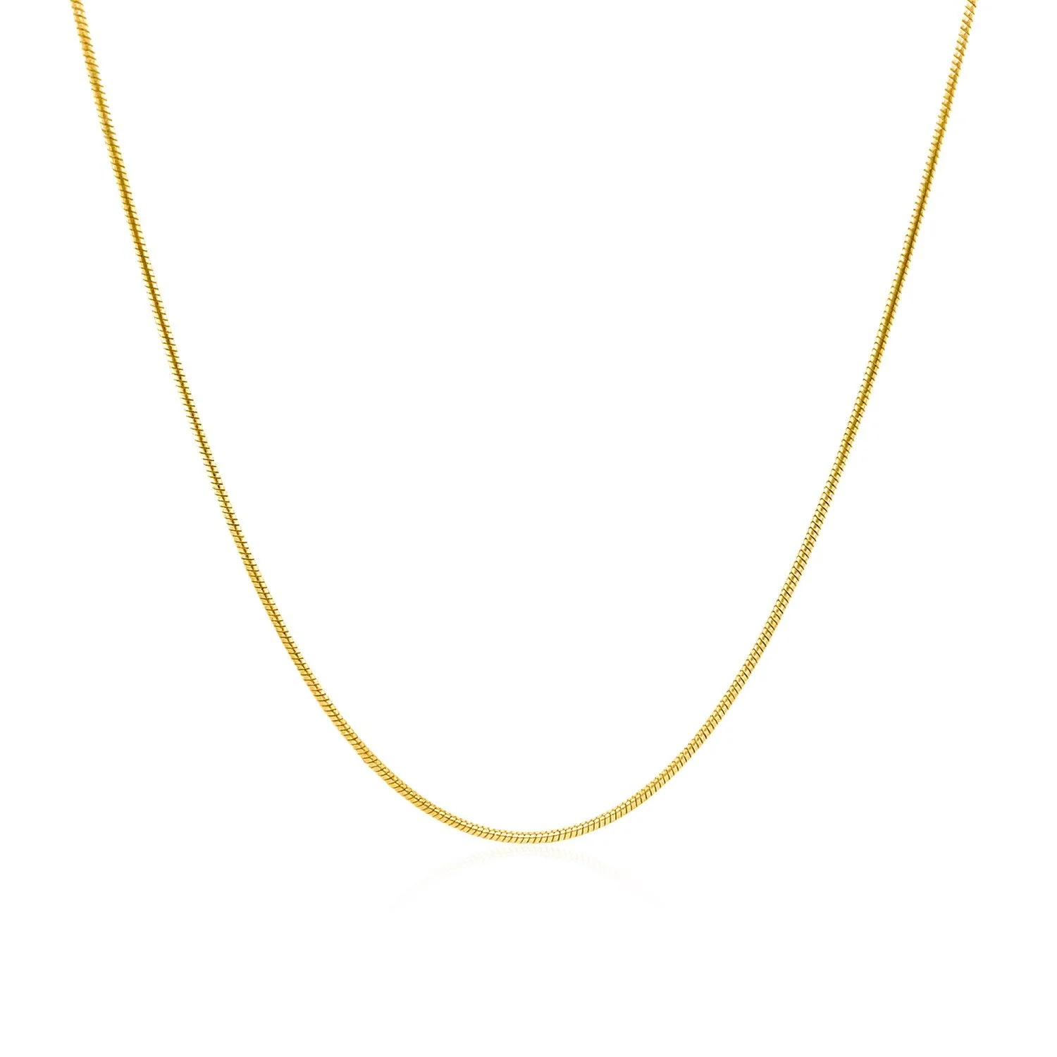14k Yellow Gold Round Snake Chain 0.9mm - Image 9