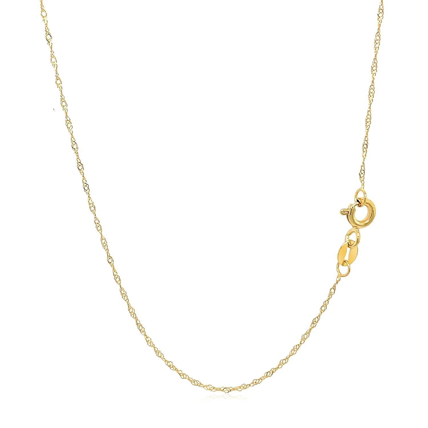 14k Yellow Gold Singapore Chain 0.6mm - Image 9