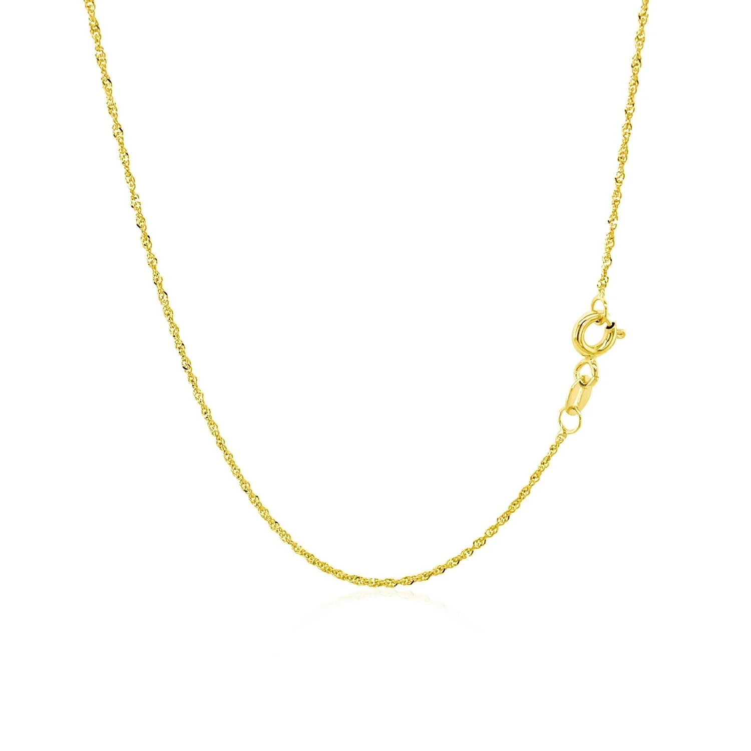 14k Yellow Gold Singapore Chain 1.0mm - Image 9