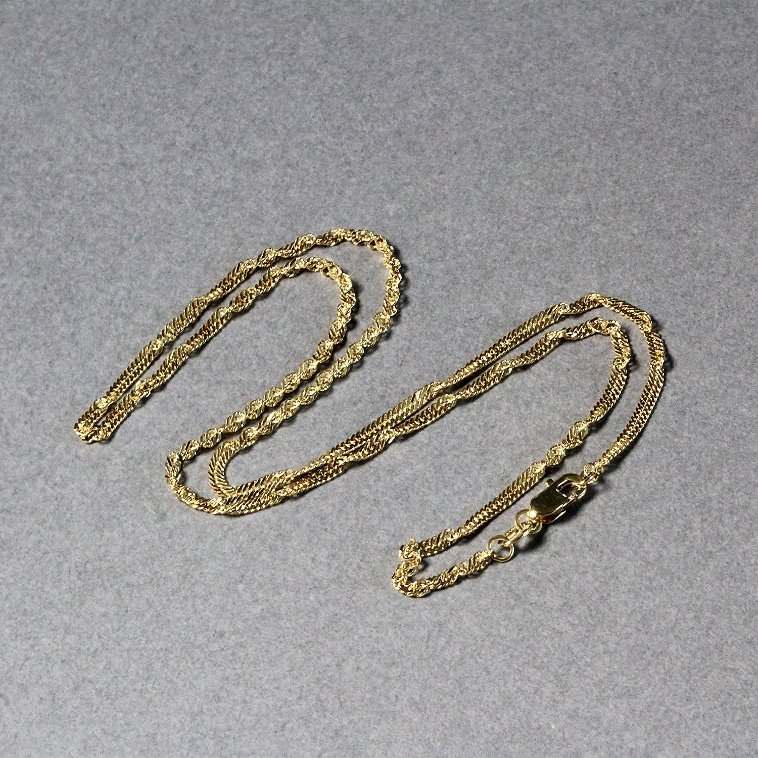 14k Yellow Gold Singapore Chain 1.7mm - Image 9
