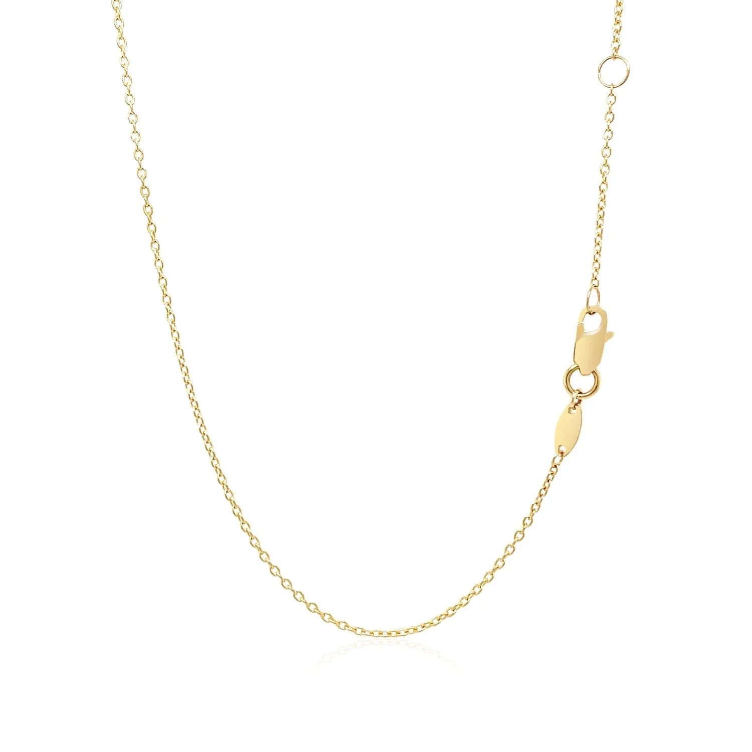 14k Yellow Gold Smooth Flat Horizontal Bar Style Necklace - Image 9