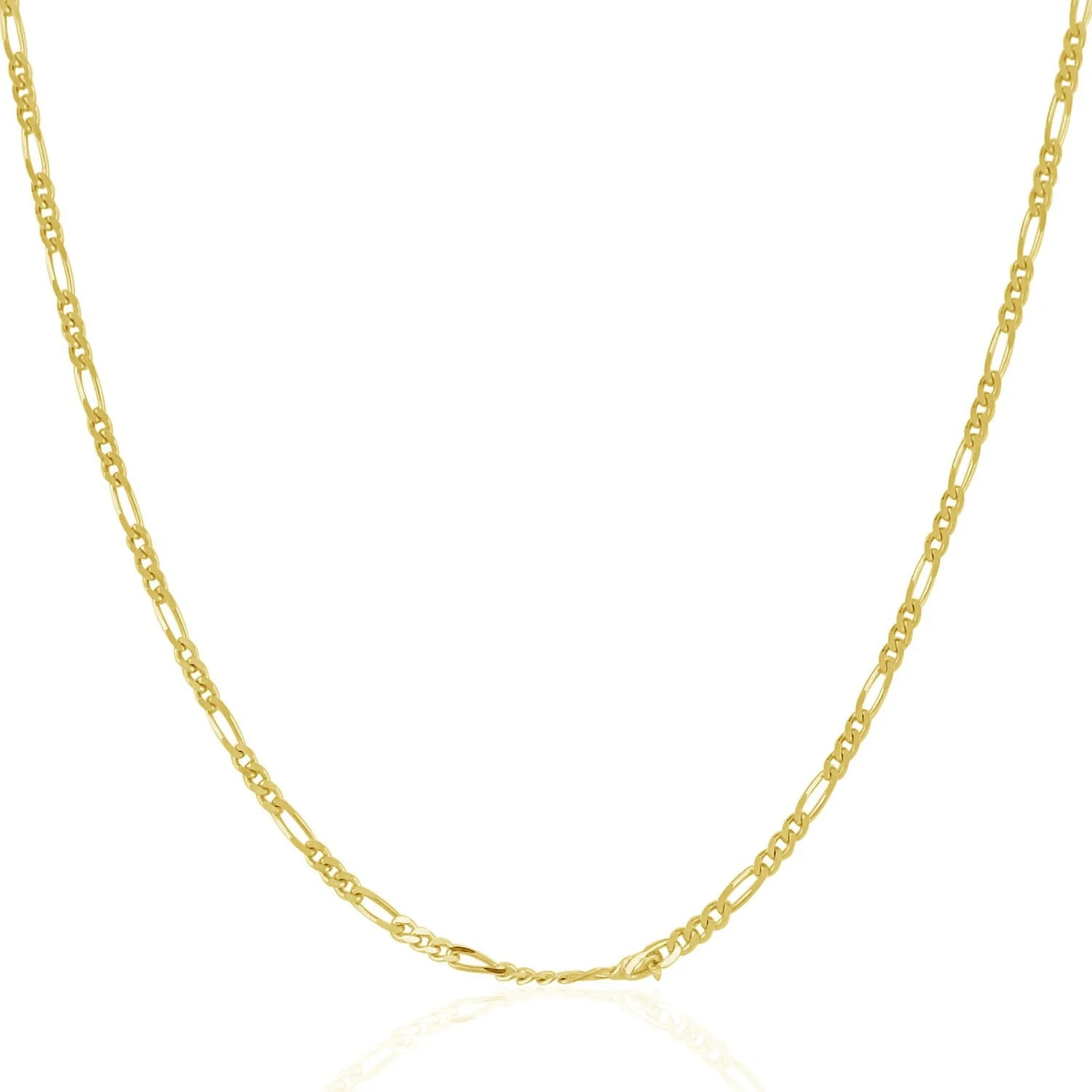 14k Yellow Gold Solid Figaro Chain 1.9mm - Image 2