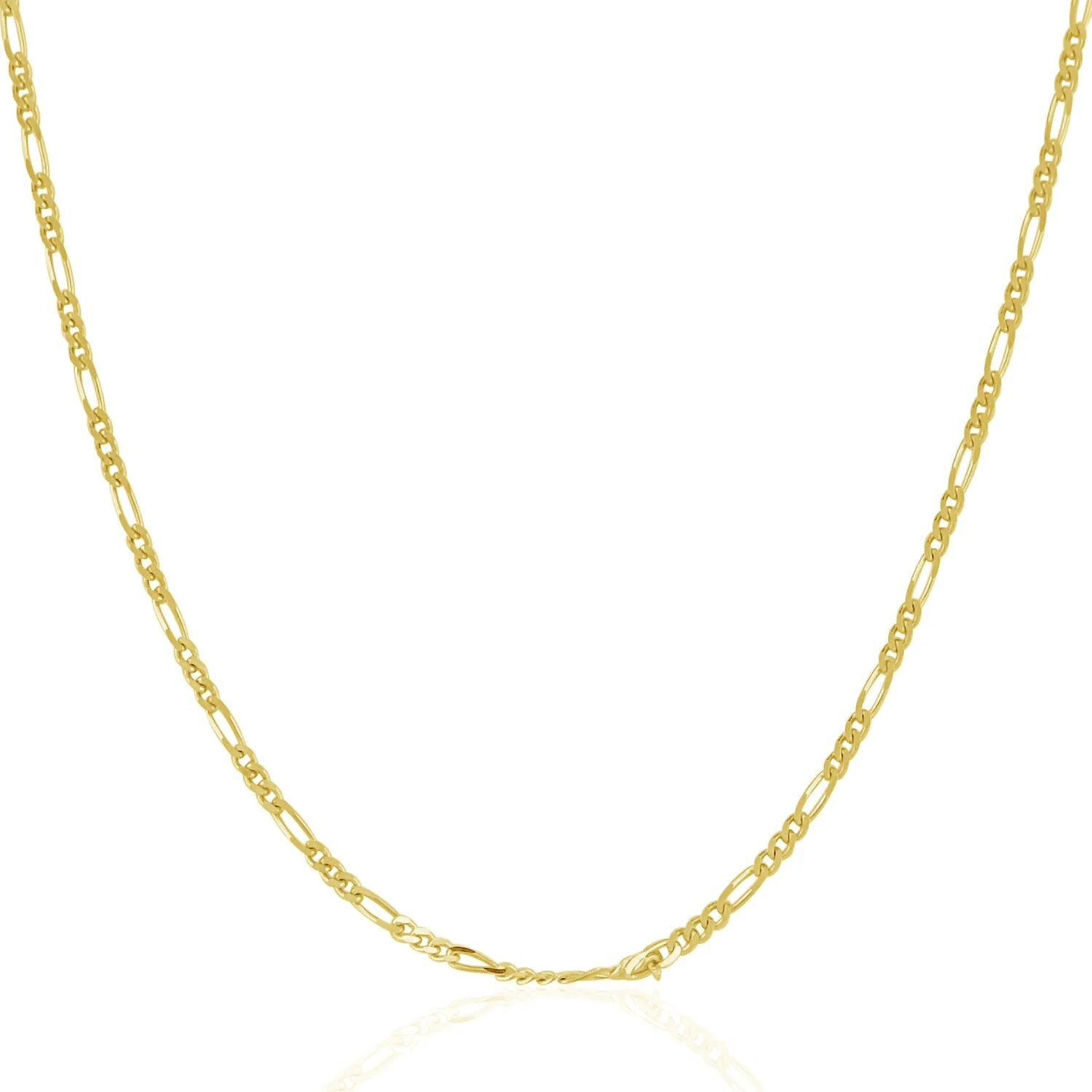 14k Yellow Gold Solid Figaro Chain 1.9mm - Image 7