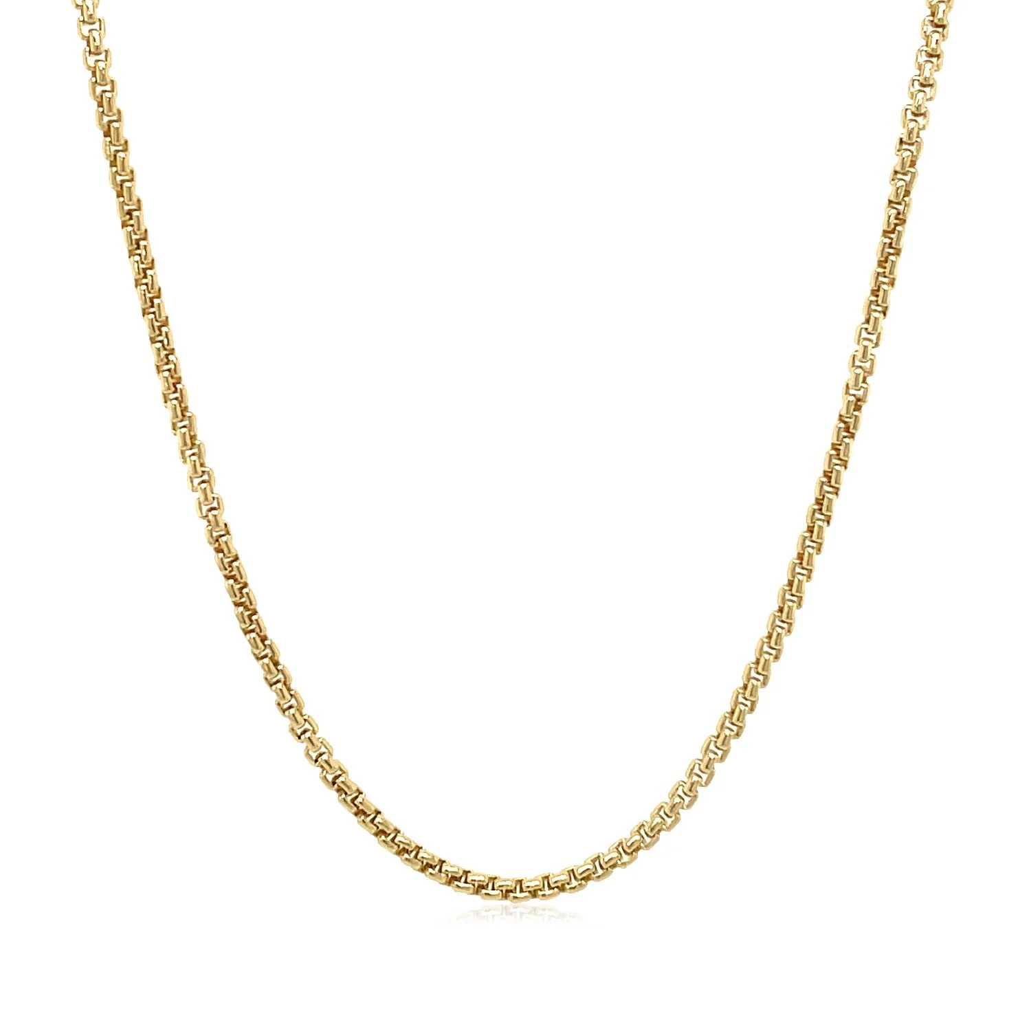 14k Yellow Gold Solid Round Box Chain 1.6 mm - Image 8
