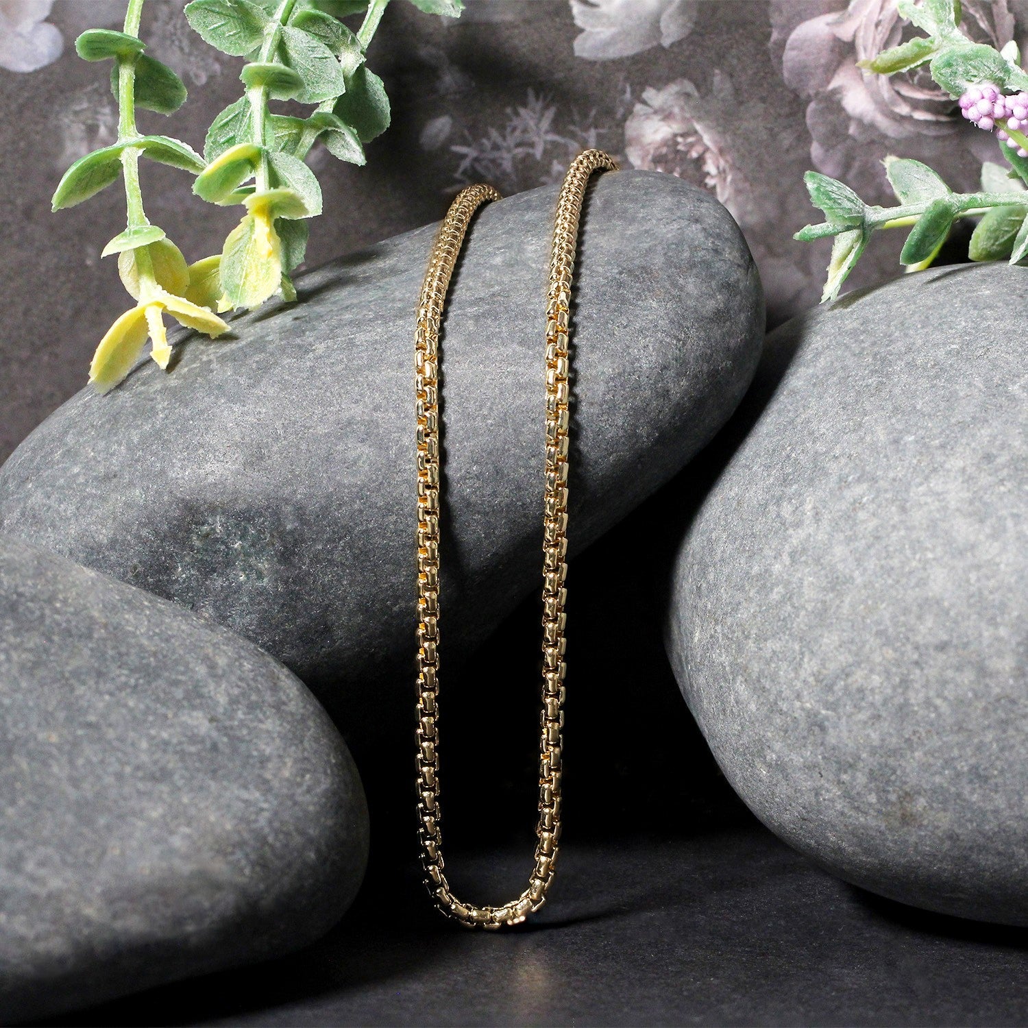 14k Yellow Gold Solid Round Box Chain 2.5 mm - Image 10
