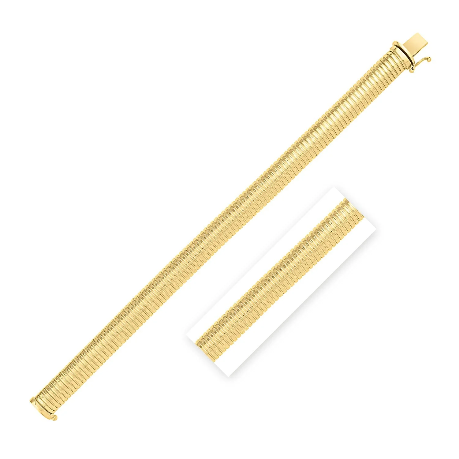 14k Yellow Gold Tubogas Bracelet (9.00 mm) - Image 3