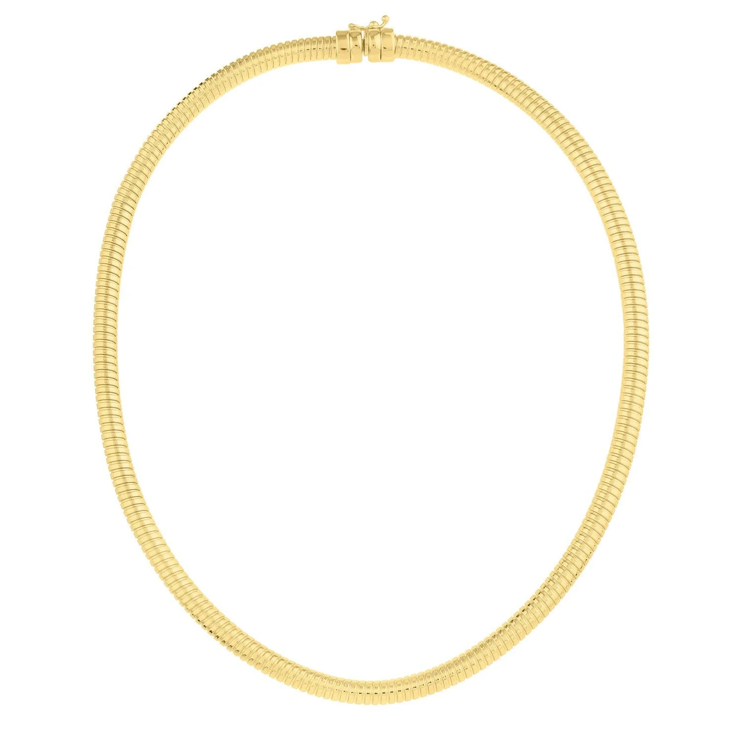 14k Yellow Gold Tubogas Necklace (5.00 mm) - Image 2