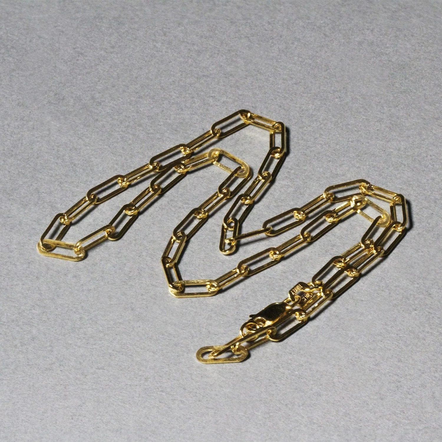 14K Yellow Gold Wide Paperclip Chain (3.3mm) - Image 11