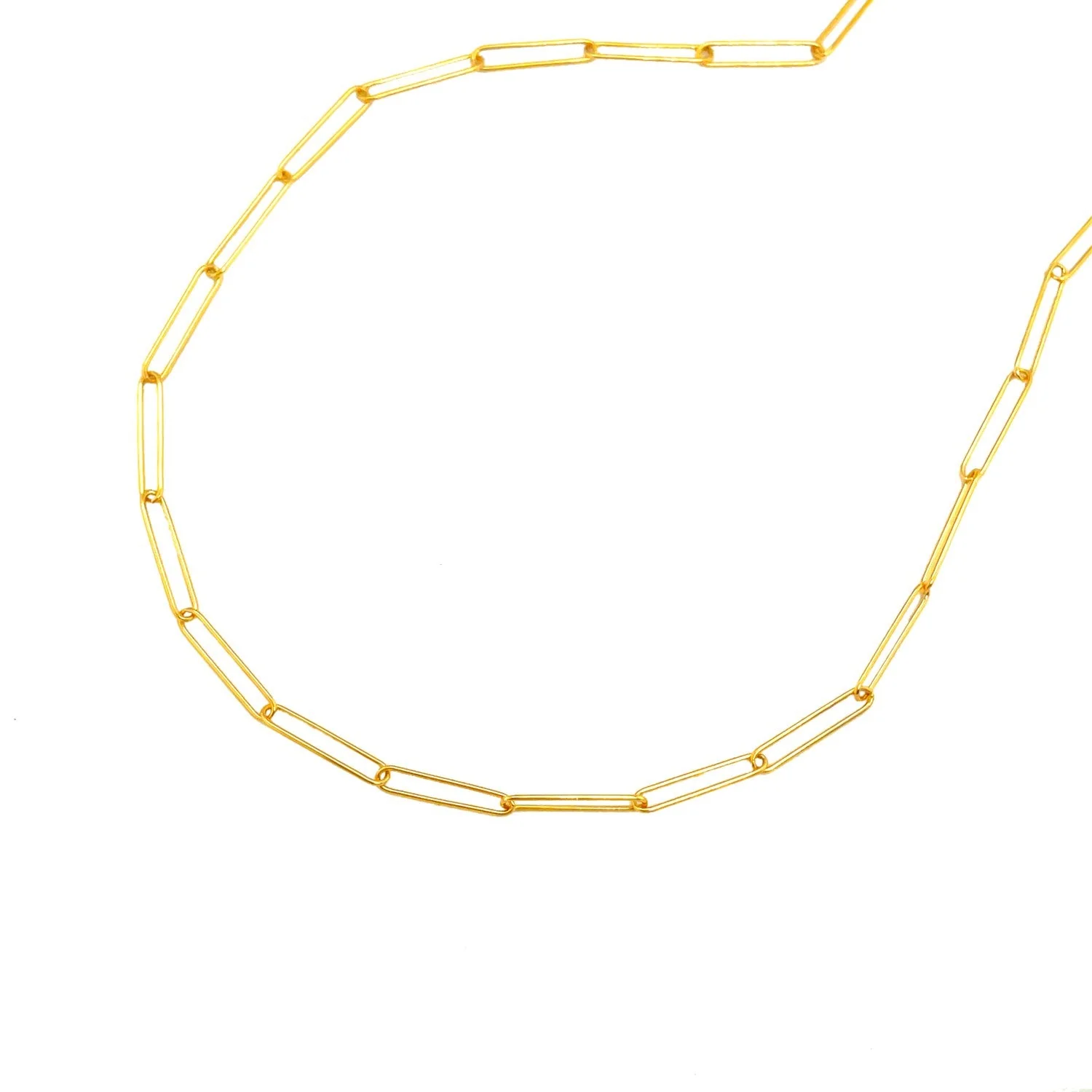 14k Yellow Gold Wire Paperclip Chain (2.7mm) - Image 11