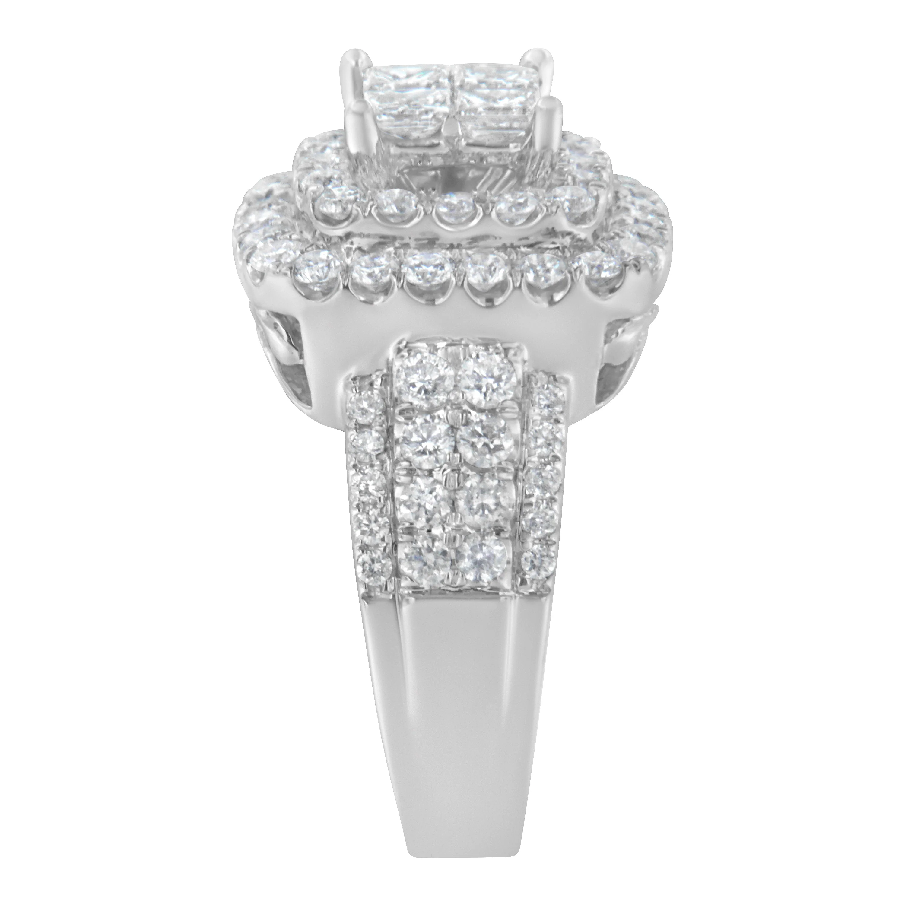 14KT White Gold Round and Princess Diamond Ring (2 1/4 cttw, H-I Color, SI1-SI2 Clarity) - Image 10