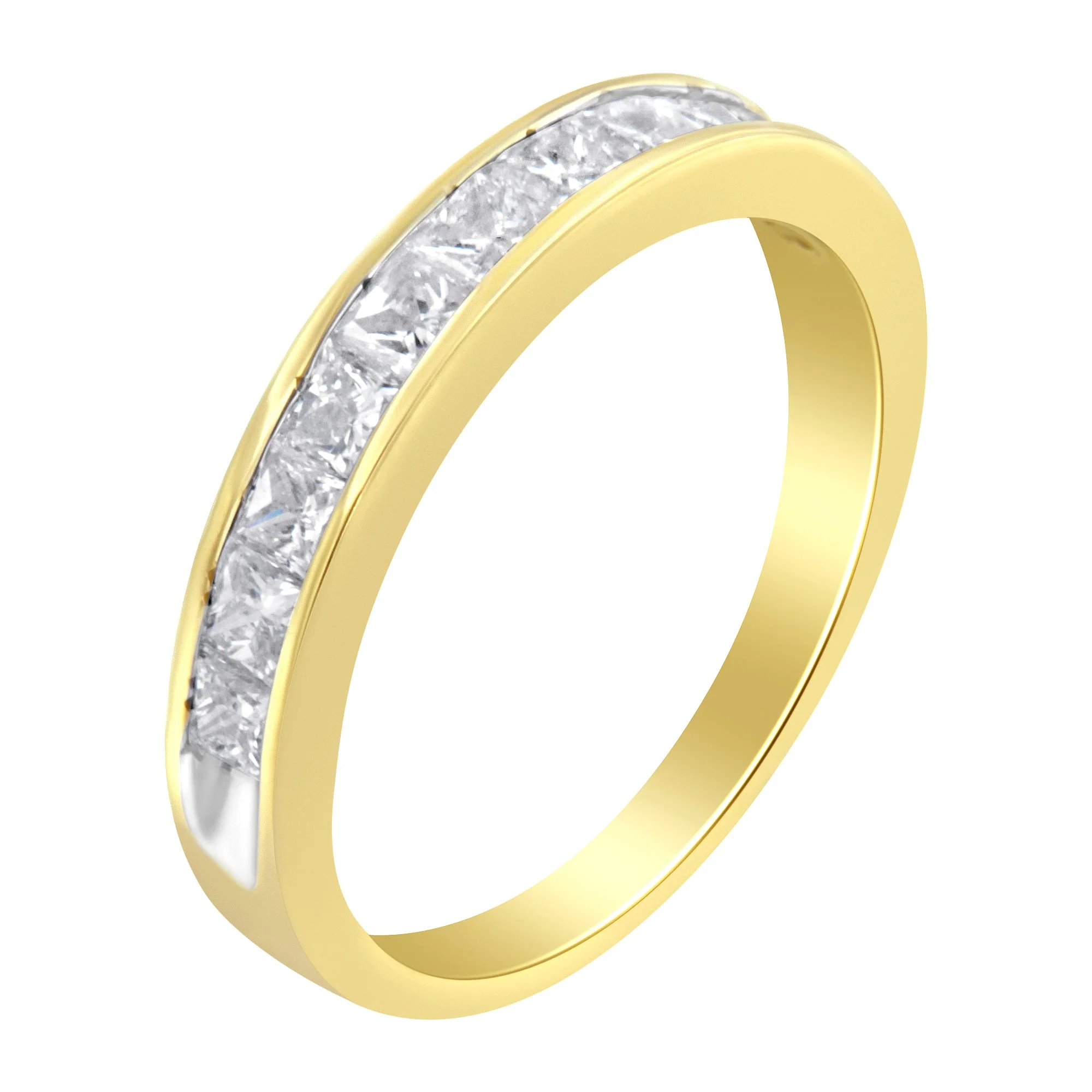 14KT Yellow Gold Diamond Channel Band Ring (1 cttw, H-I Color, SI2-I1 Clarity) - Image 3