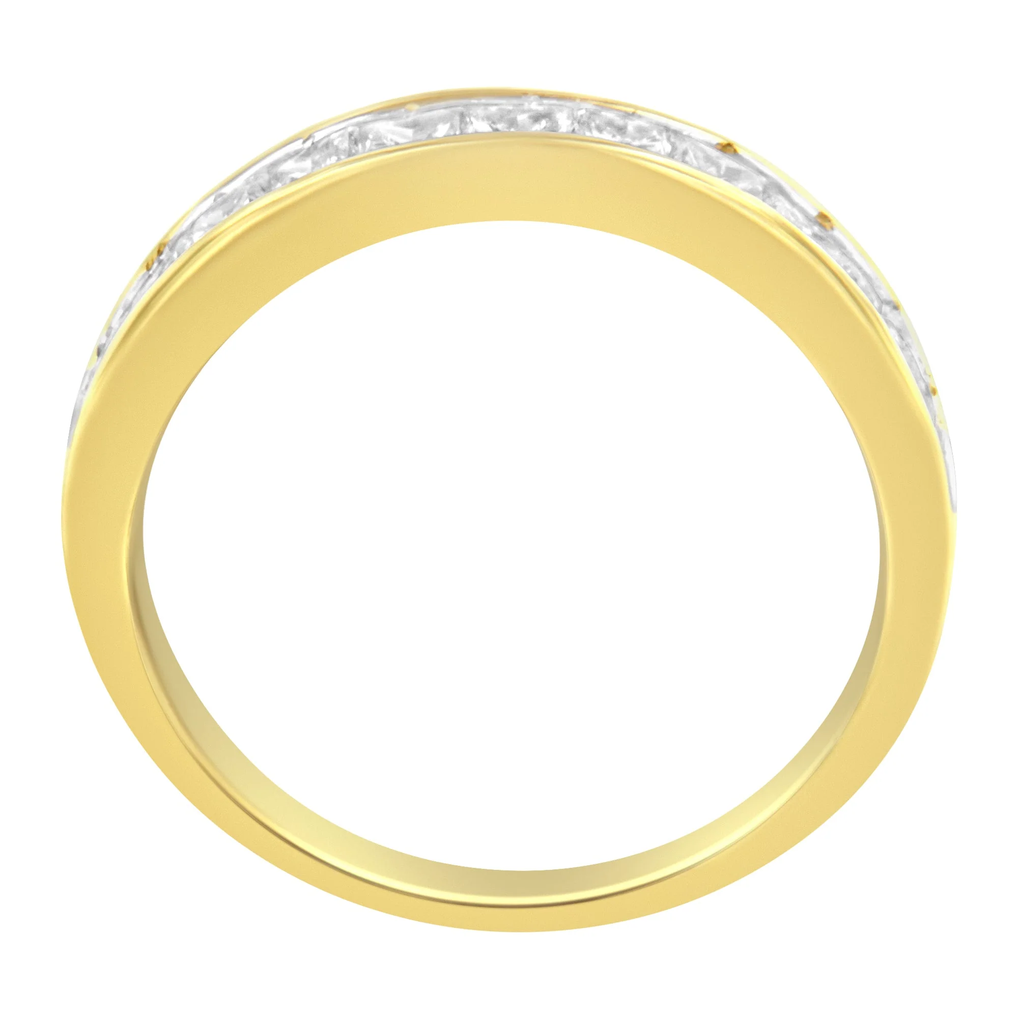 14KT Yellow Gold Diamond Channel Band Ring (1 cttw, H-I Color, SI2-I1 Clarity) - Image 4