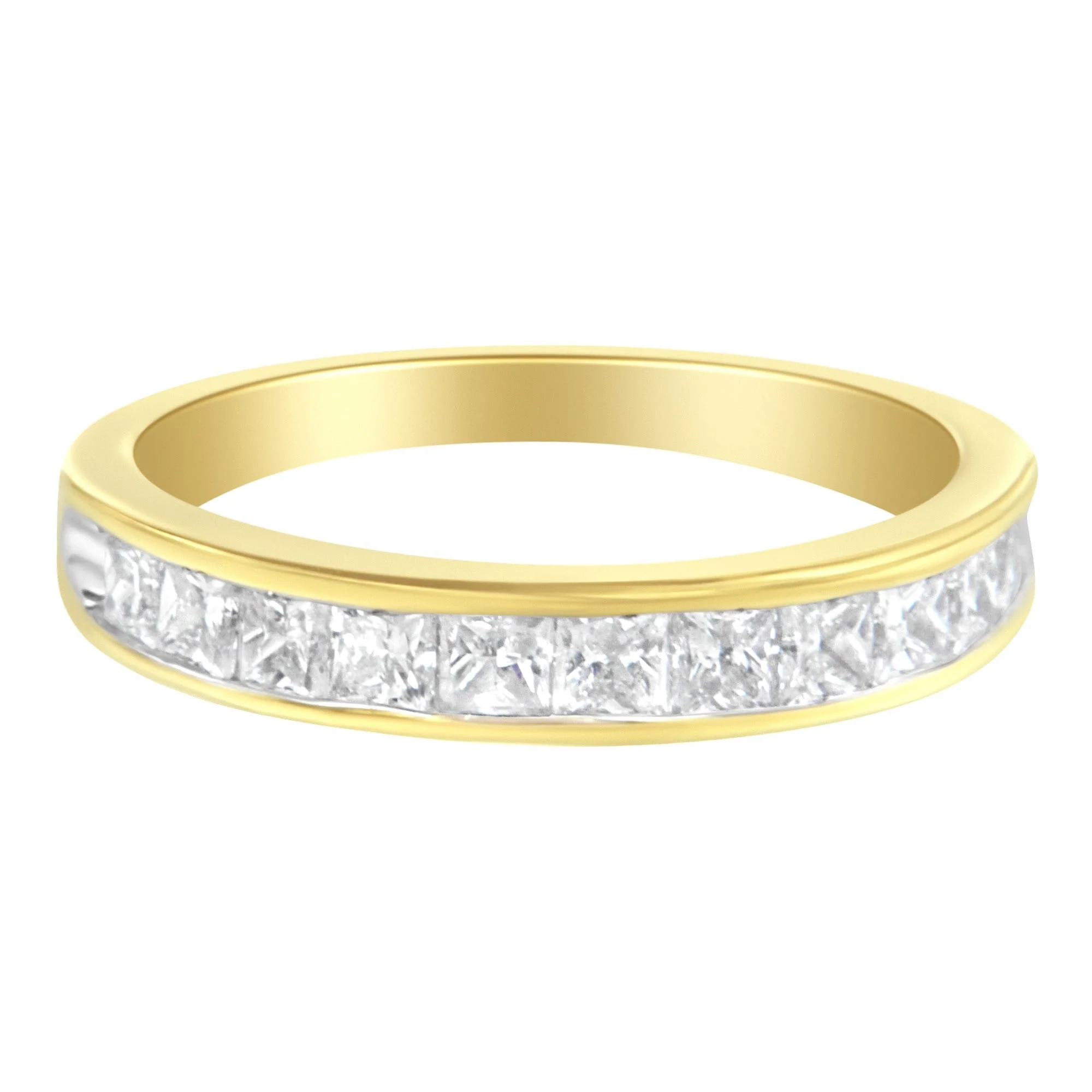 14KT Yellow Gold Diamond Channel Band Ring (1 cttw, H-I Color, SI2-I1 Clarity) - Image 6