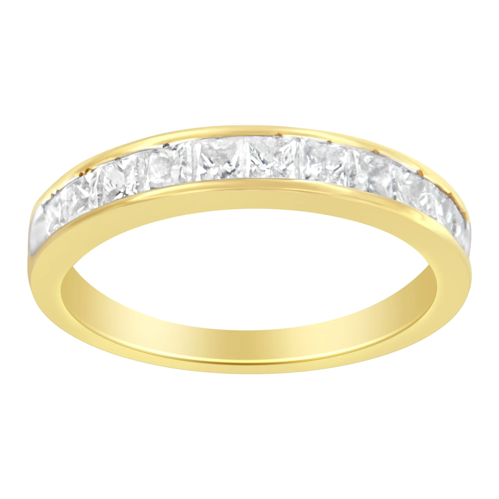14KT Yellow Gold Diamond Channel Band Ring (1 cttw, H-I Color, SI2-I1 Clarity) - Image 7