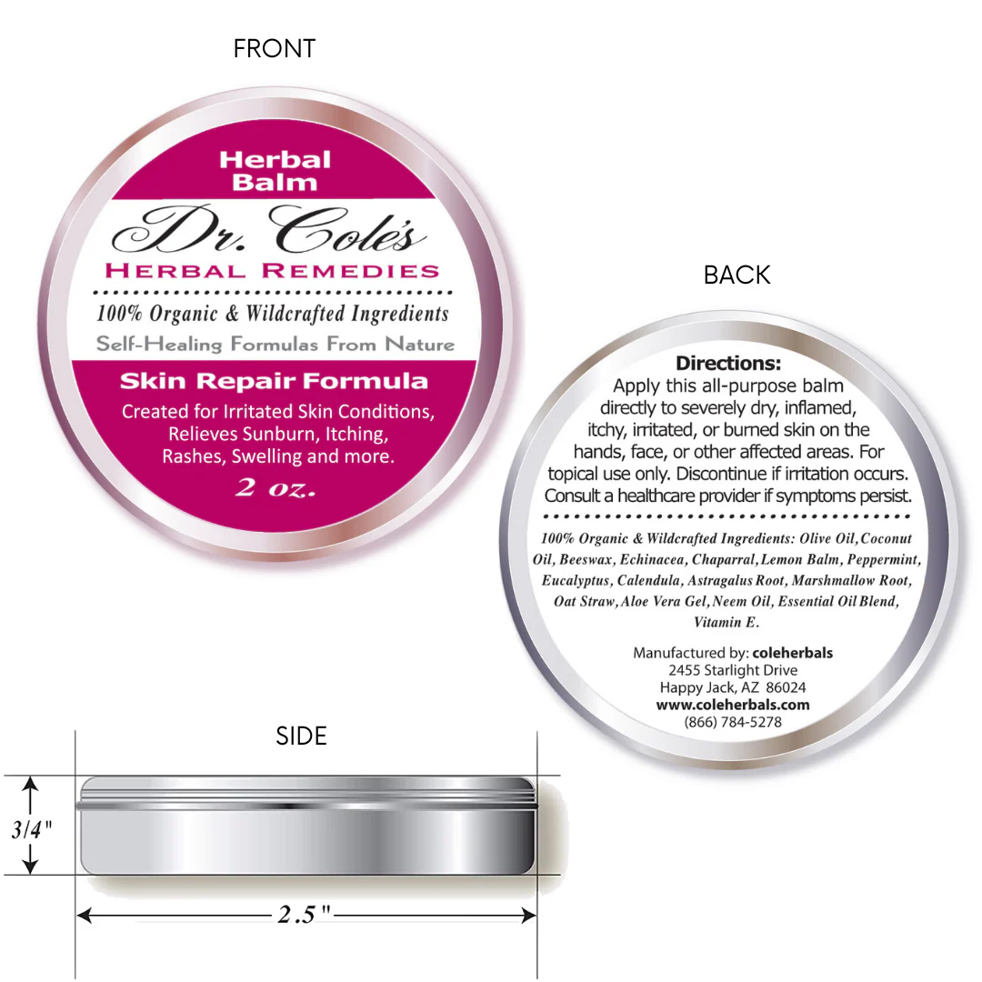 16 - Dr. Cole's Organic Skin Repair Herbal Balm - Image 2