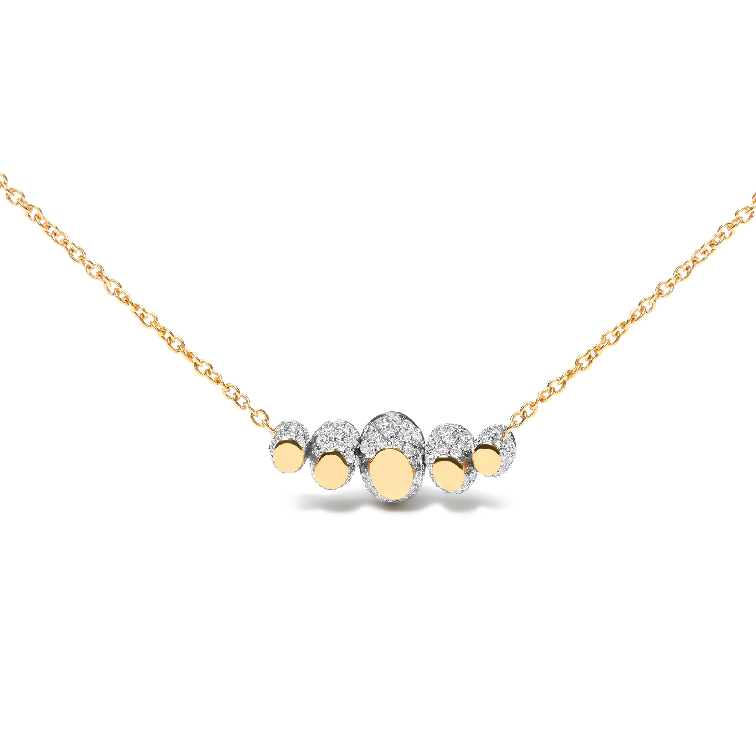 18K Rose Gold 3/4 Cttw Pave Diamonds and Graduated Red Ruby Gemstone Curved Bar Choker Necklace (G-H Color, SI1-SI2 Clarity) - Adjustable up to 14" - 16.5" - Image 7