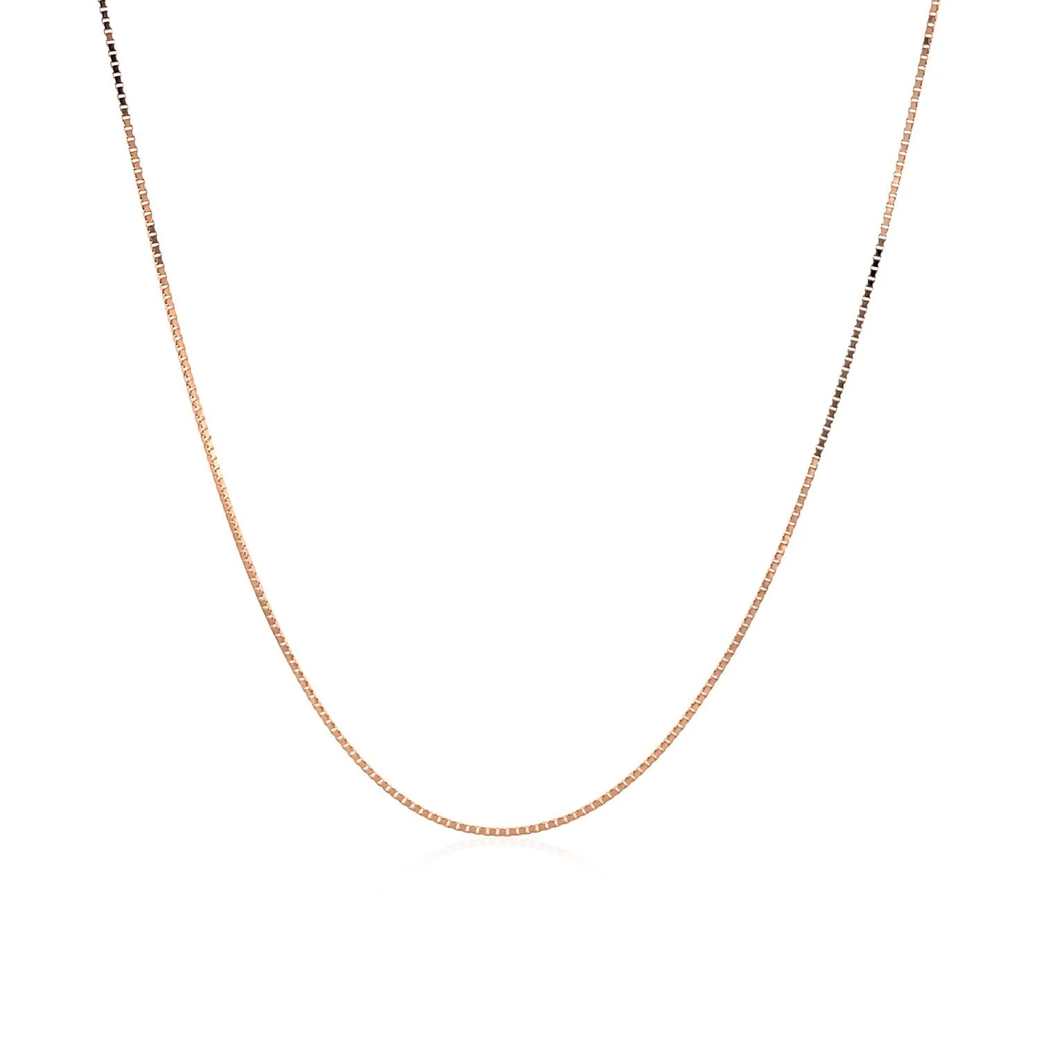 18k Rose Gold Classic Box Chain (0.60 mm) - Image 6