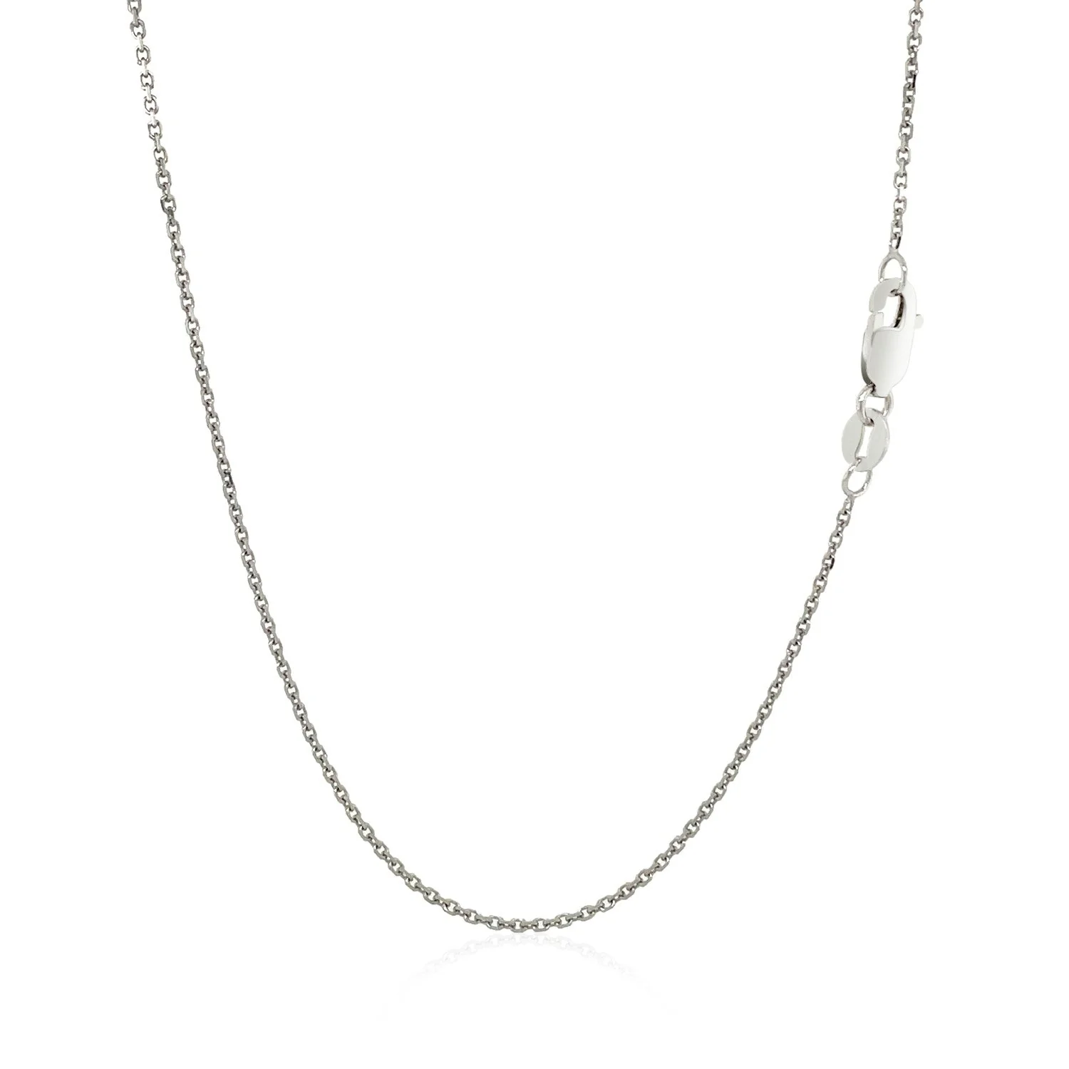 18k White Gold Cable Chain 1.1mm - Image 9
