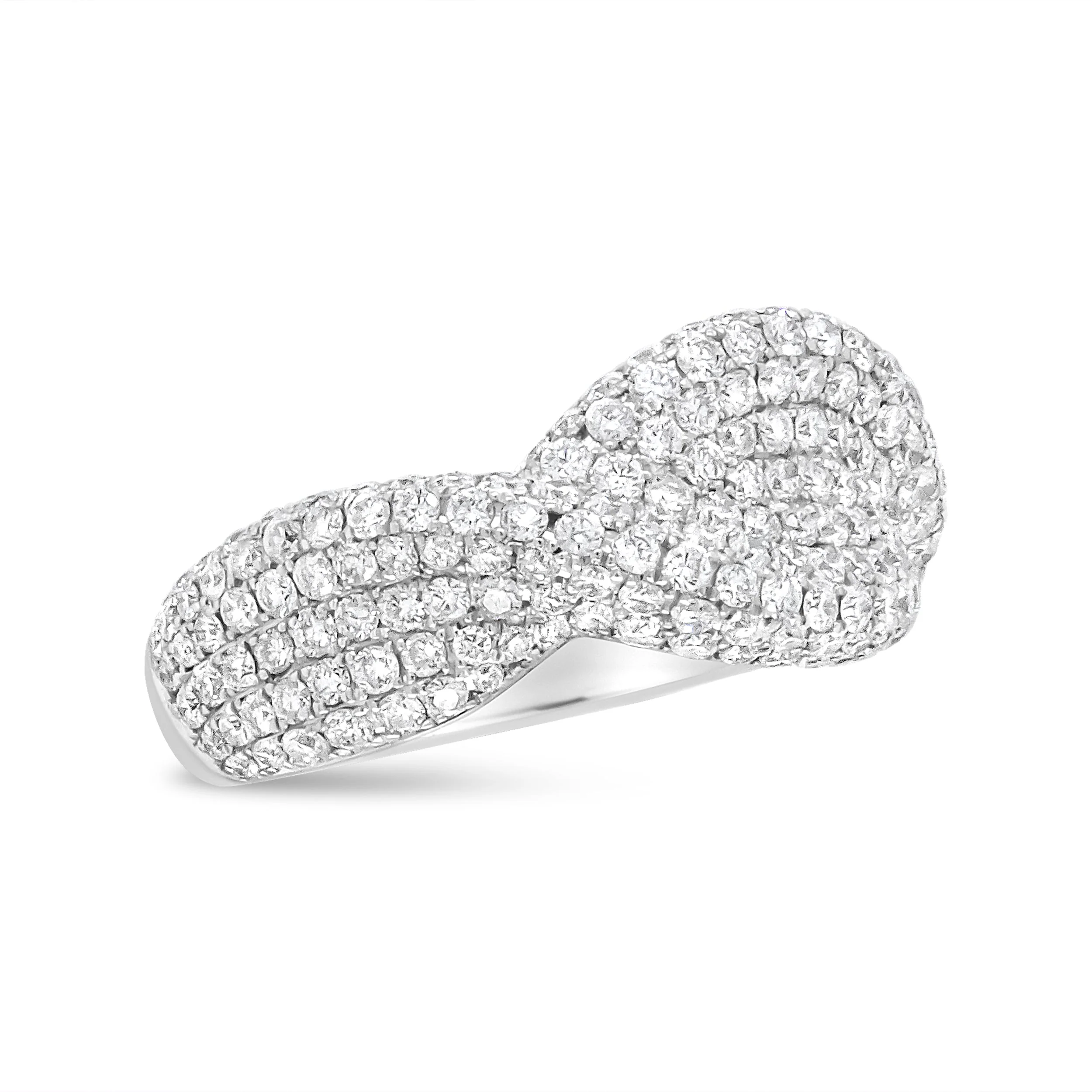 18K White Gold Cluster 2 1/4 Cttw Diamond Fashion Ring (F-G Color, VS1-VS2 Clarity) - Ring Size 7 - Image 5