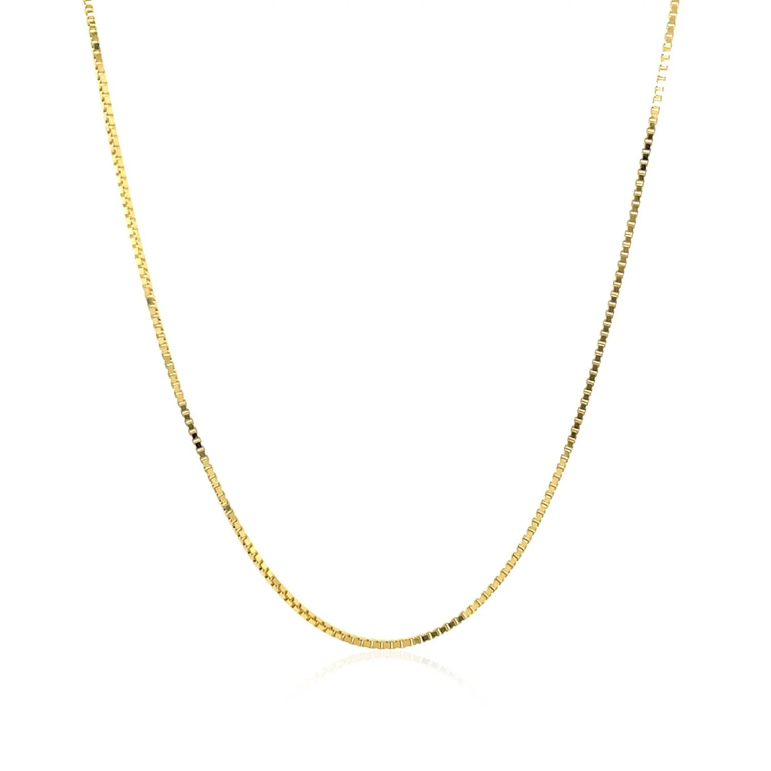 18k Yellow Gold Box Chain 0.8mm - Image 2