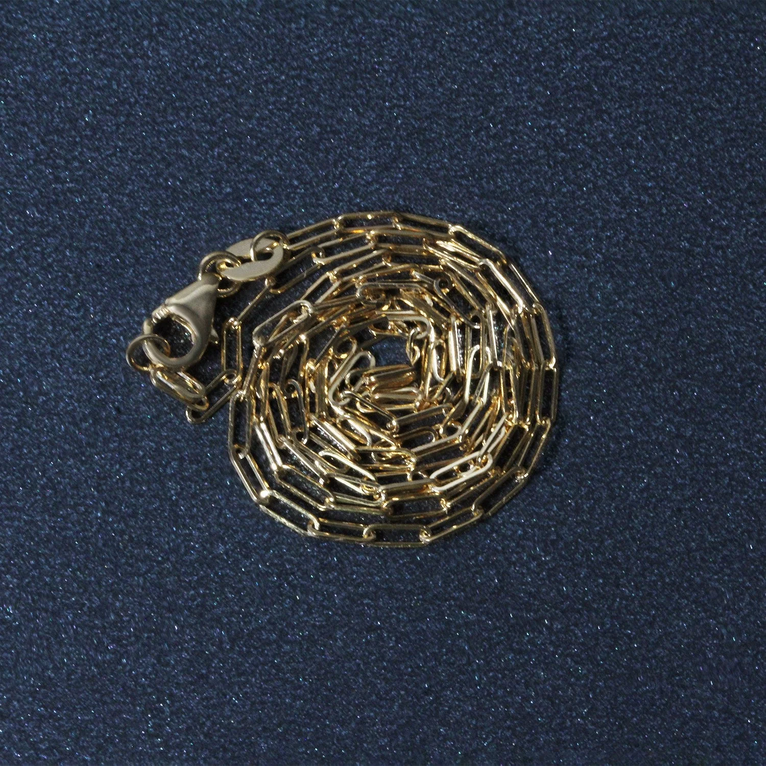 18K Yellow Gold Fine Paperclip Chain (1.50 mm) - Image 12