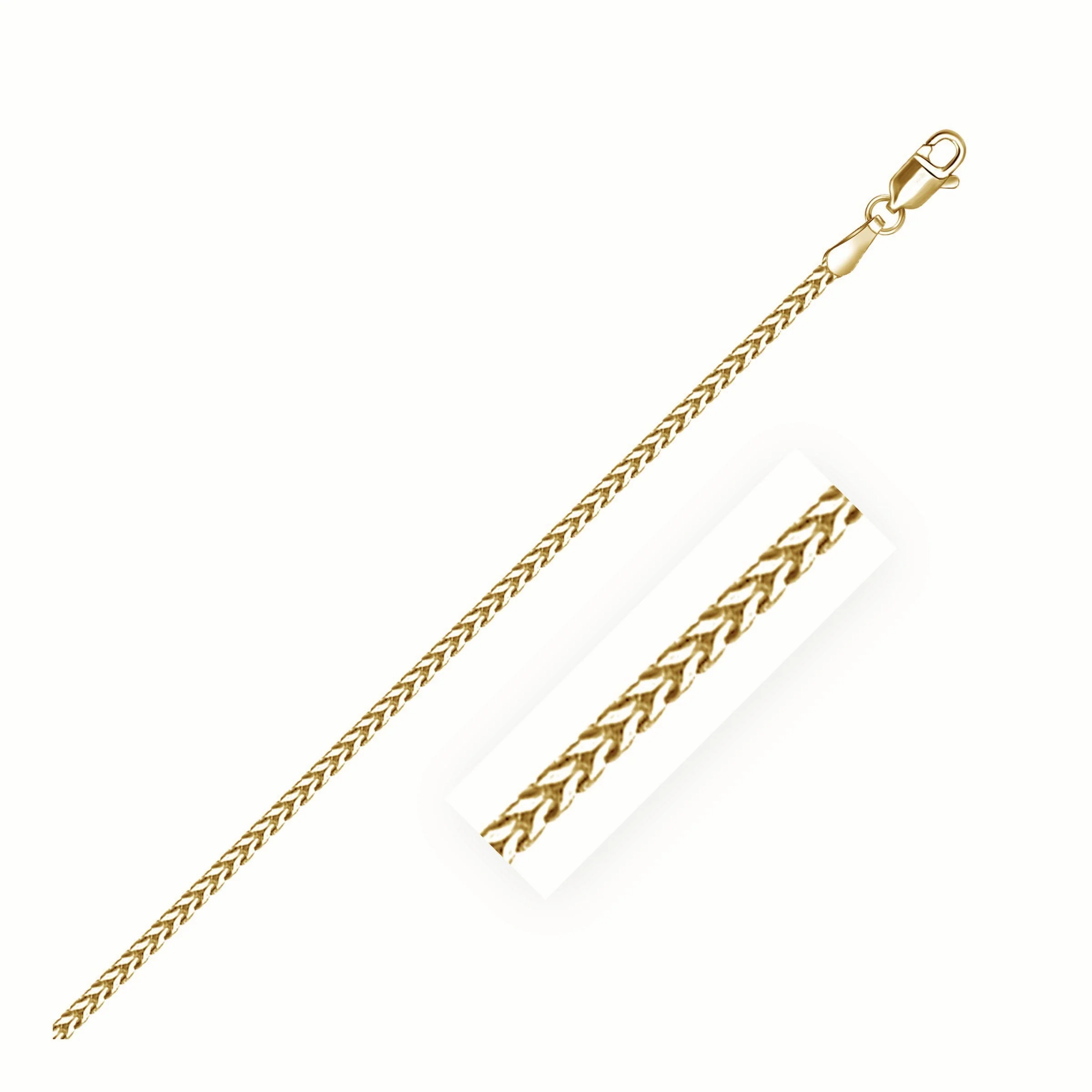 18k Yellow Gold Franco Chain  (1.60 mm) - Image 4