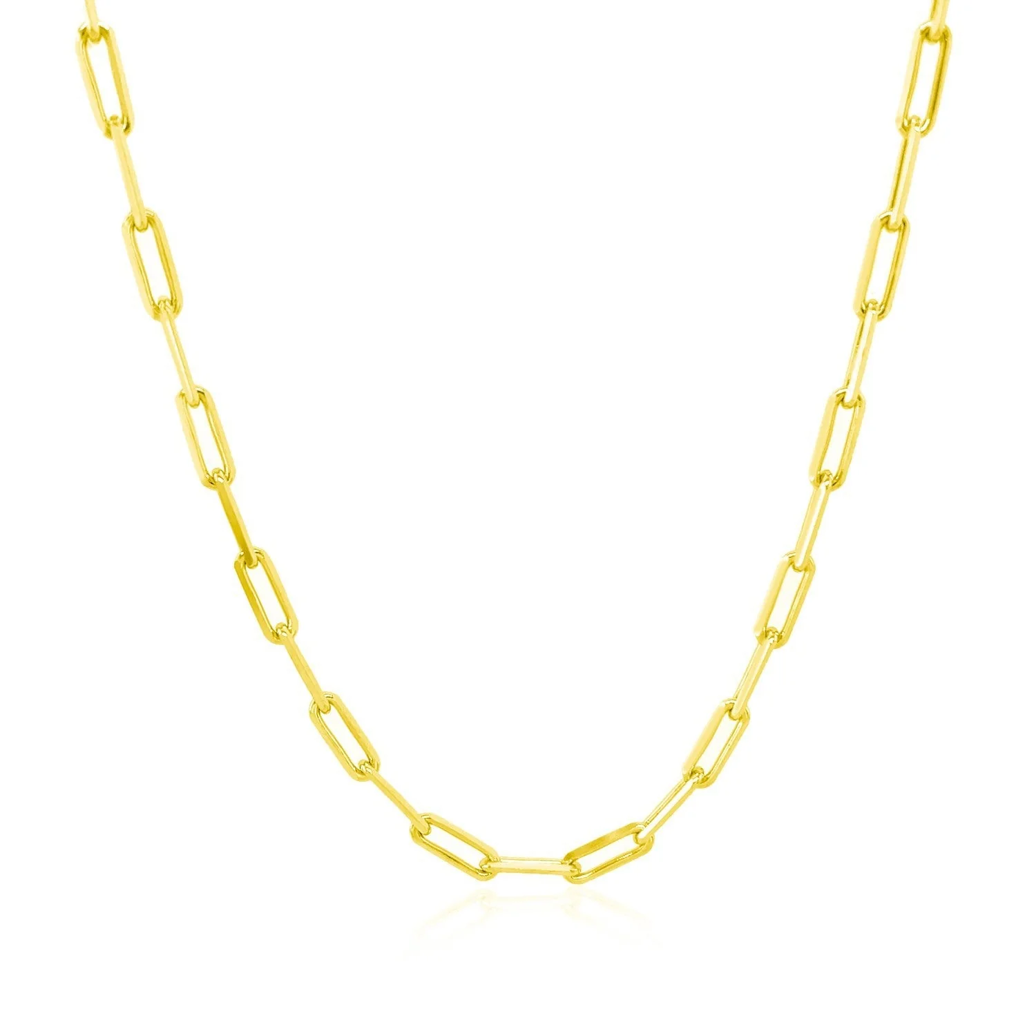 18K Yellow Gold Paperclip Chain (2.50 mm) - Image 2