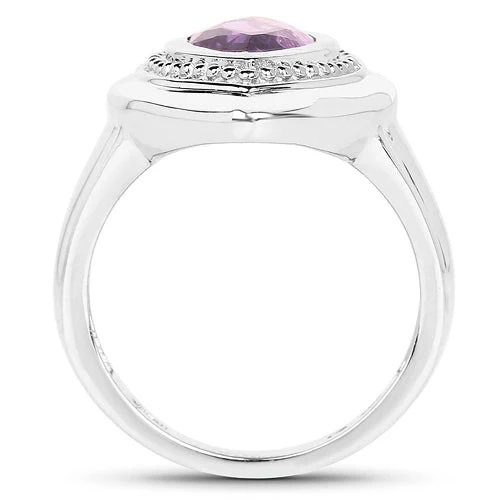 2.00 Carat Genuine Amethyst .925 Sterling Silver Ring - Image 5