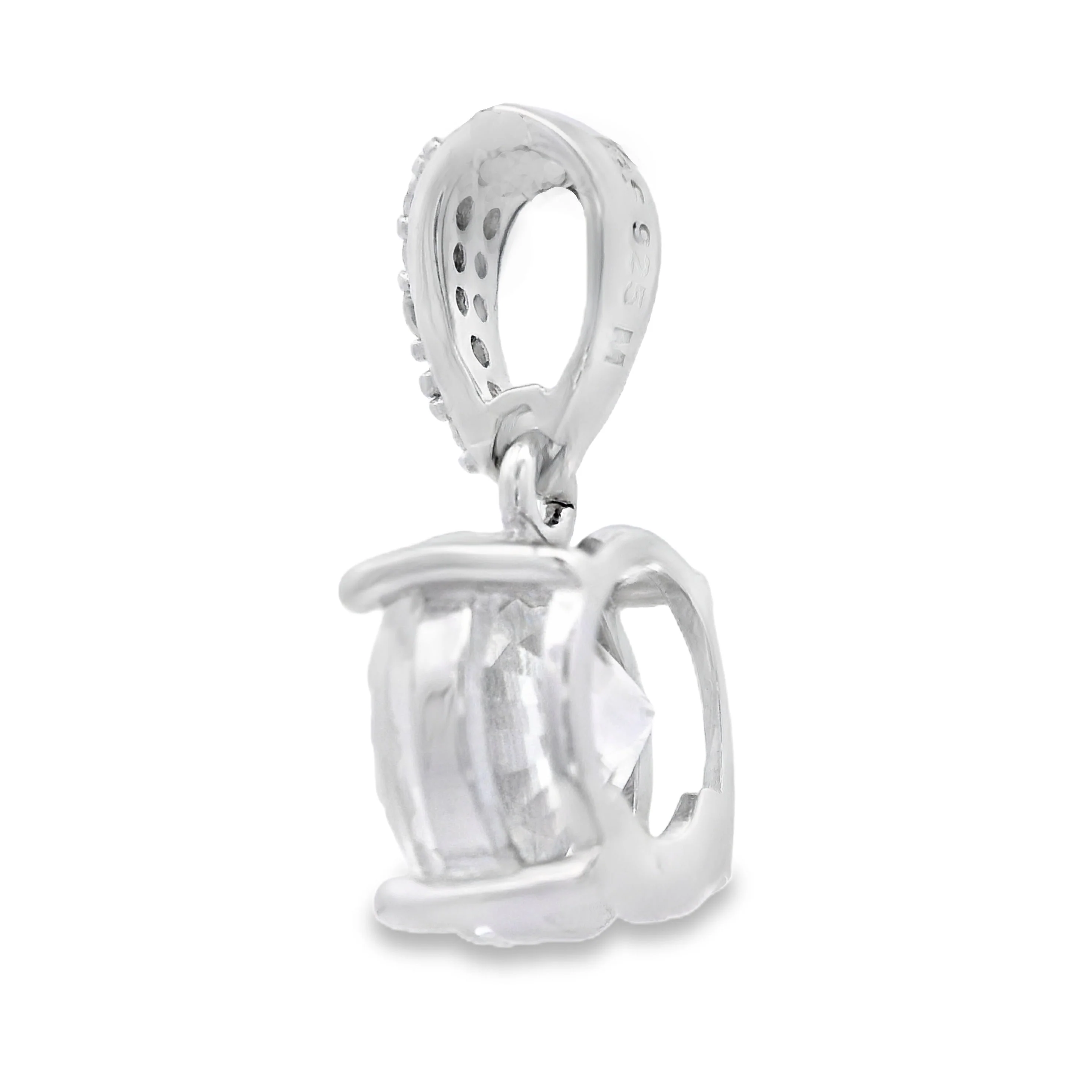 2.00ct Moissanite Pendant Sterling Silver - Image 2