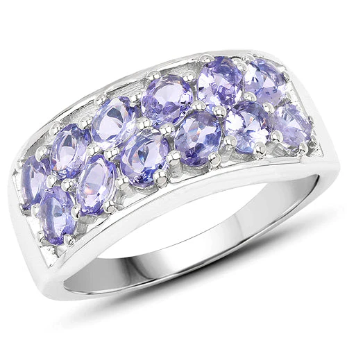 2.04 Carat Genuine Tanzanite .925 Sterling Silver Ring - Image 4