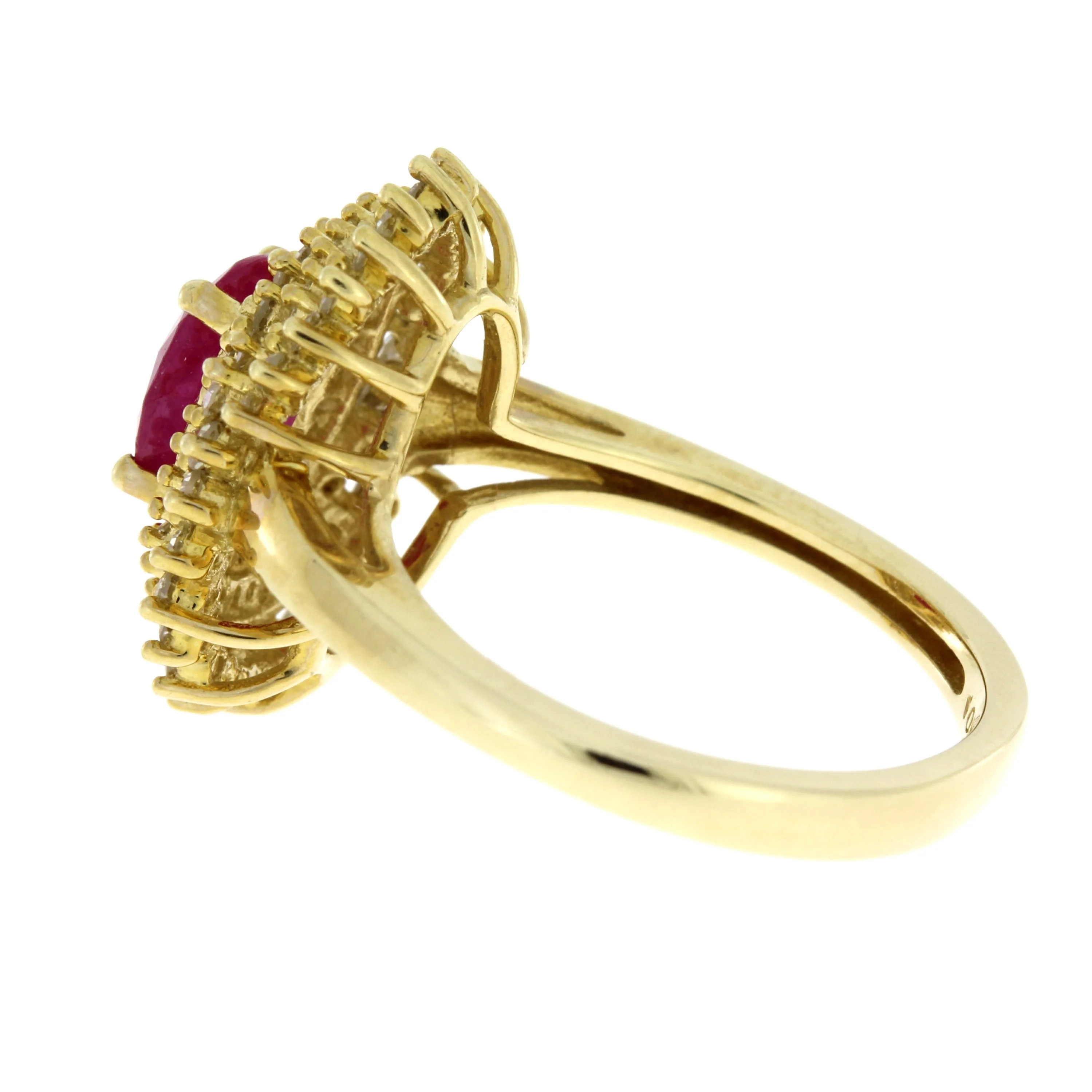 2.05ct Ruby Diamond Ring 10KT Yellow Gold - Image 2