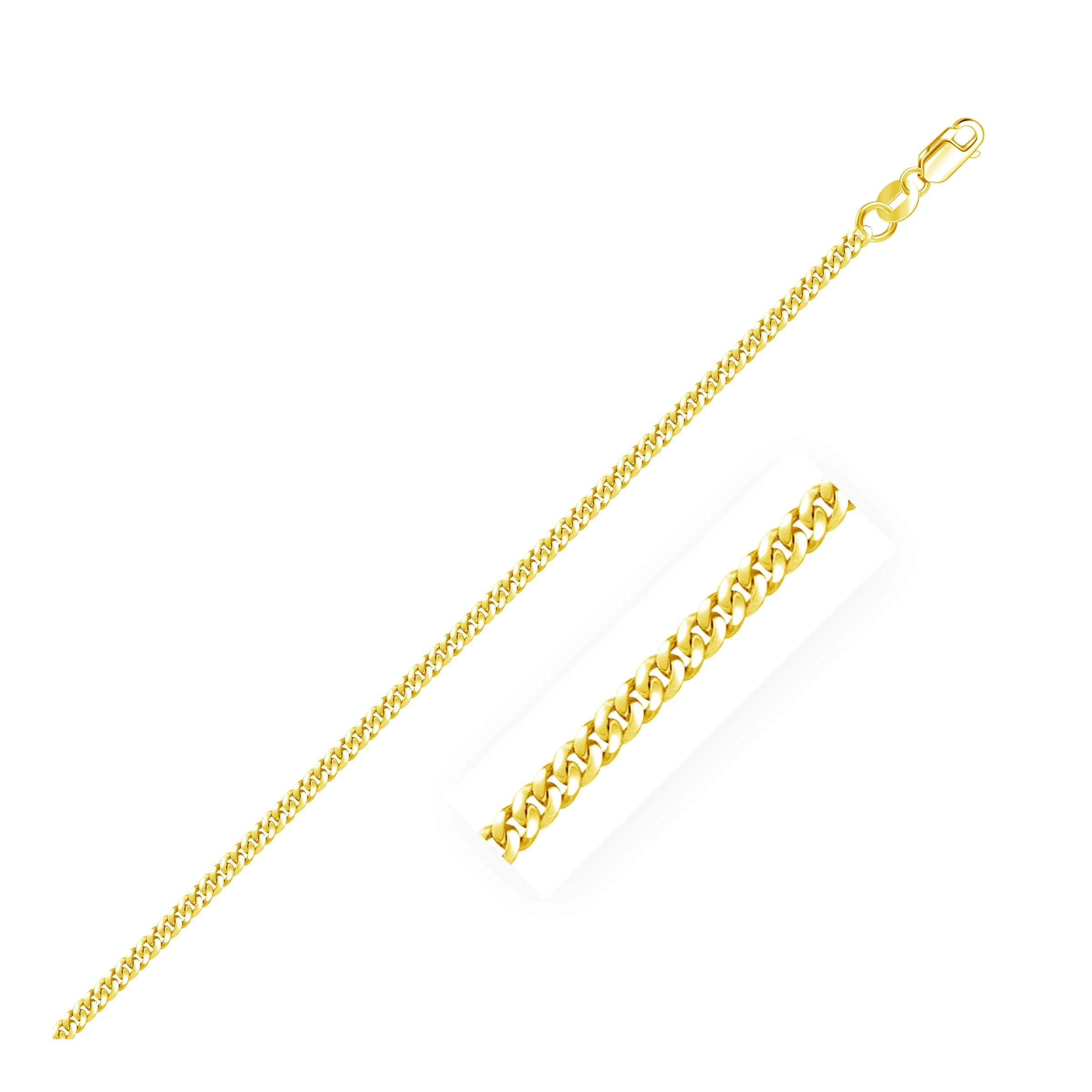 2.0mm 10k Yellow Gold Gourmette Chain - Image 4