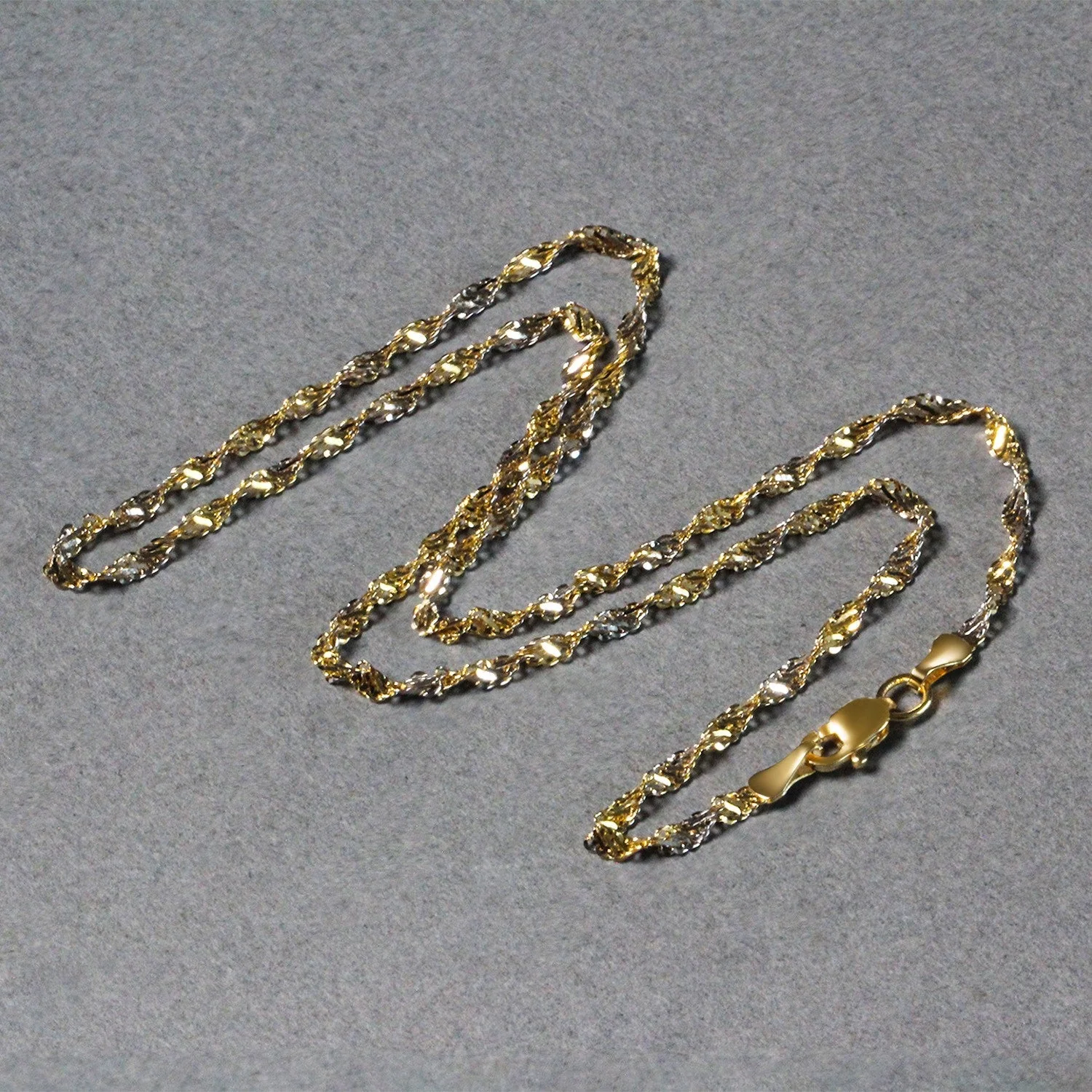 2.0mm 14k Two-Tone Gold Singapore Chain - Image 5