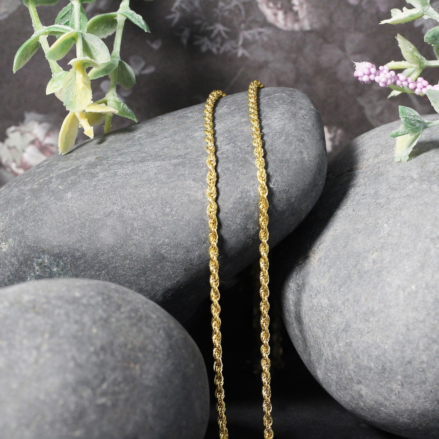 2.0mm 14k Yellow Gold Light Rope Chain - Image 10