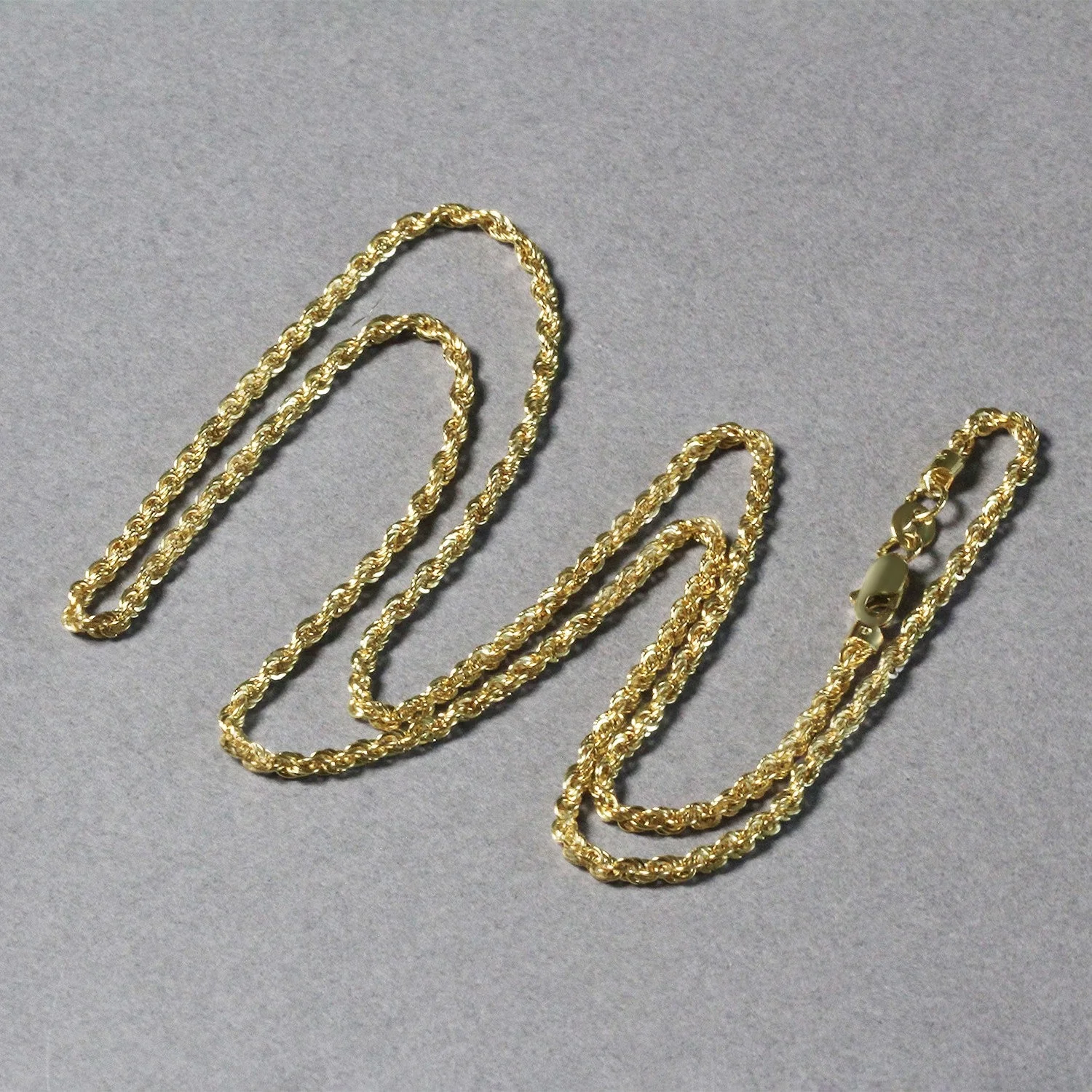 2.0mm 14k Yellow Gold Light Rope Chain - Image 11