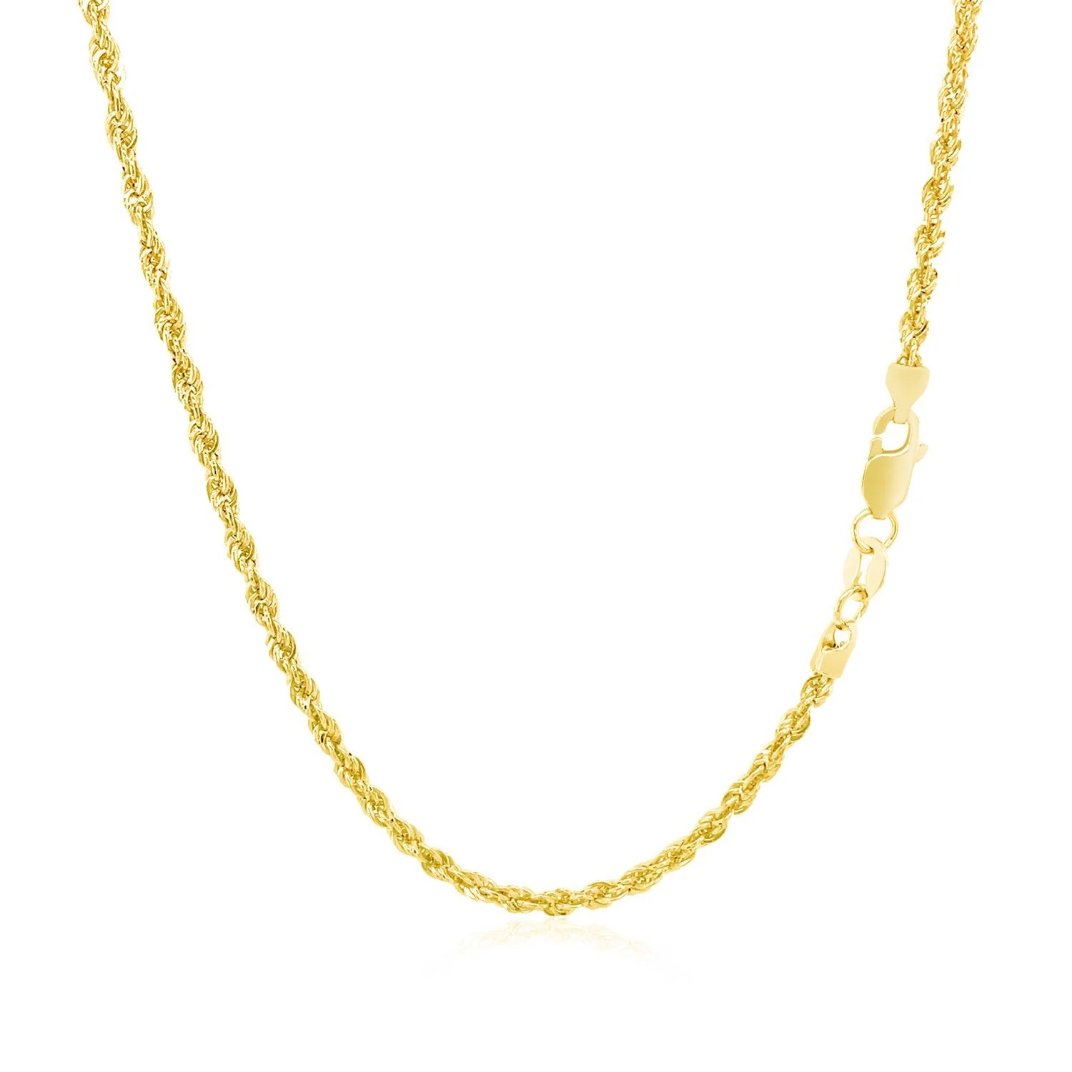2.0mm 14k Yellow Gold Light Rope Chain - Image 3