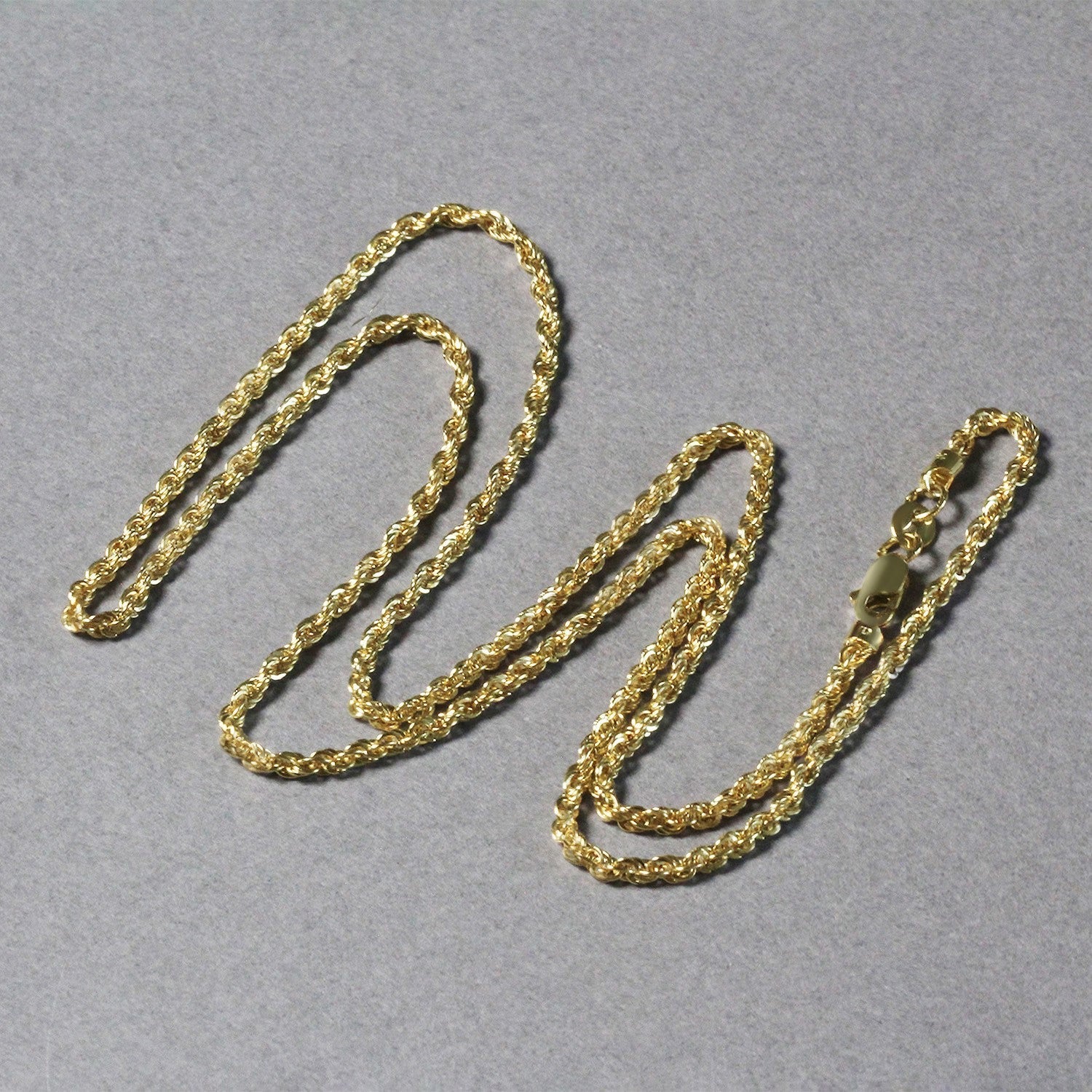 2.0mm 14k Yellow Gold Light Rope Chain - Image 5
