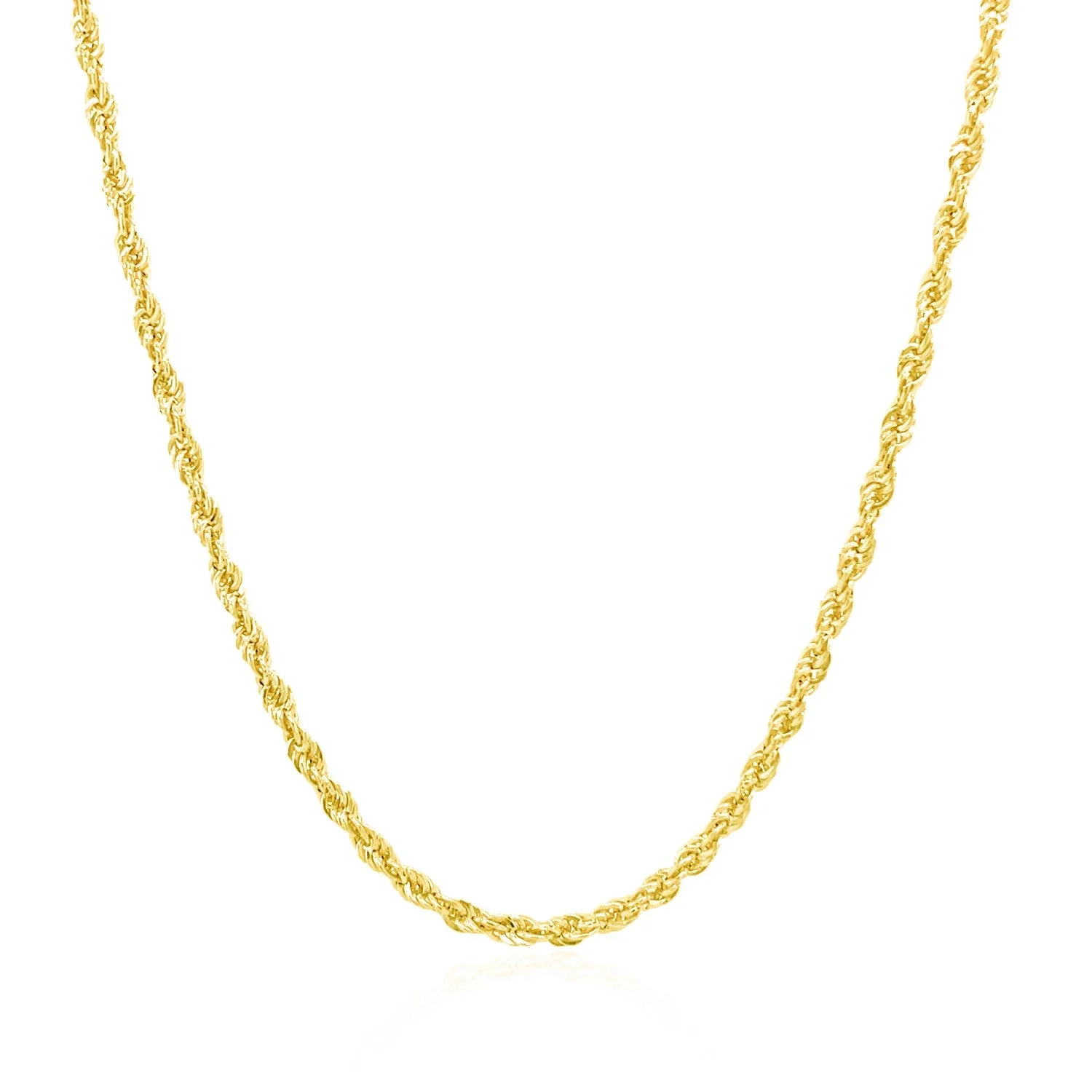 2.0mm 14k Yellow Gold Light Rope Chain - Image 8