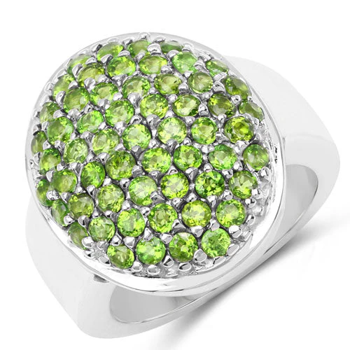 2.17 Carat Genuine Chrome Diopside .925 Sterling Silver Ring - Image 4