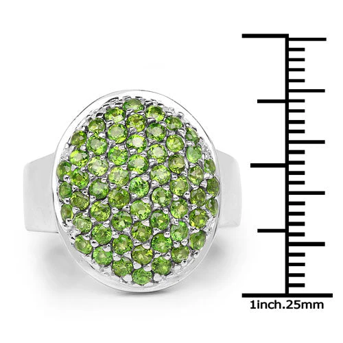 2.17 Carat Genuine Chrome Diopside .925 Sterling Silver Ring - Image 6