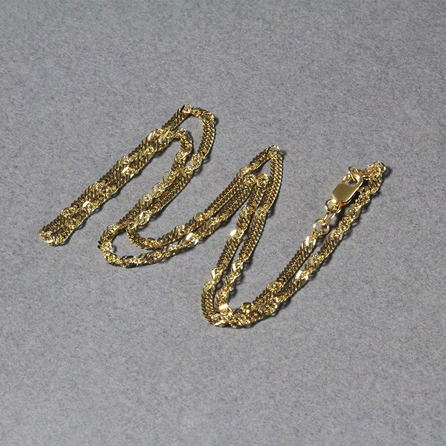 2.1mm 14k Yellow Gold Singapore Chain - Image 12