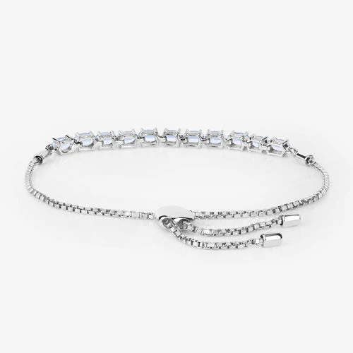 2.20 Carat Genuine Aquamarine .925 Sterling Silver Bracelet - Image 12