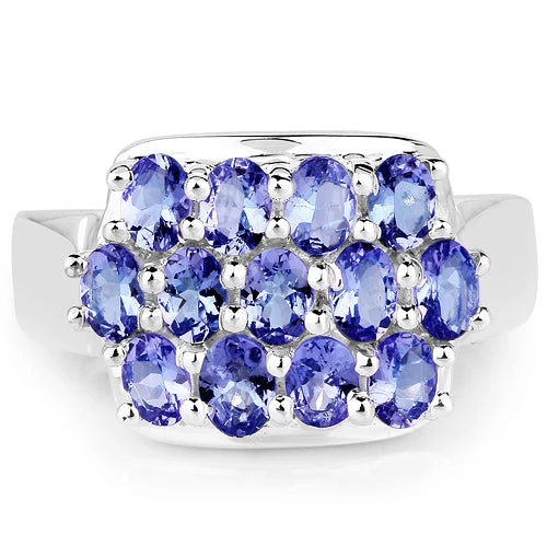 2.21 Carat Genuine Tanzanite .925 Sterling Silver Ring - Image 6