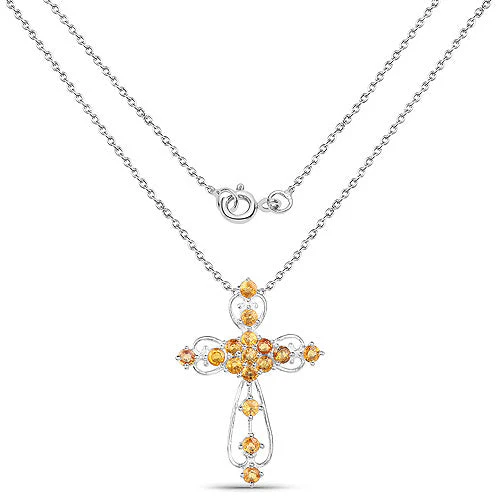2.24 Carat Genuine Yellow Sapphire .925 Sterling Silver Pendant - Image 3