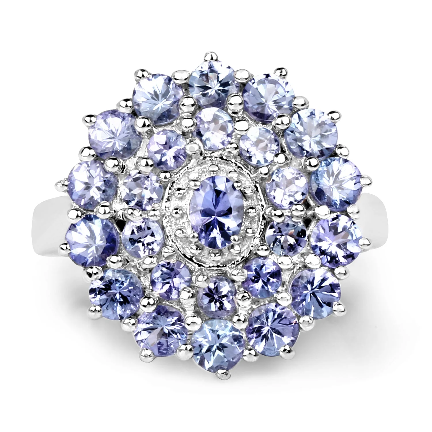 2.27 Carat Genuine Tanzanite .925 Sterling Silver Ring - Image 4