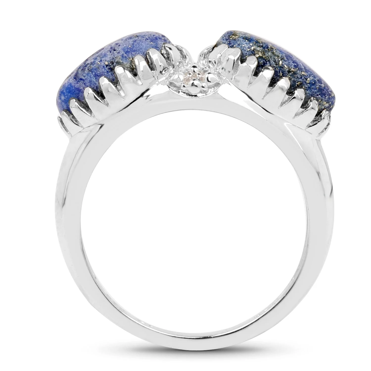 2.28 Carat Genuine Lapis Lazuli .925 Sterling Silver Ring - Image 2